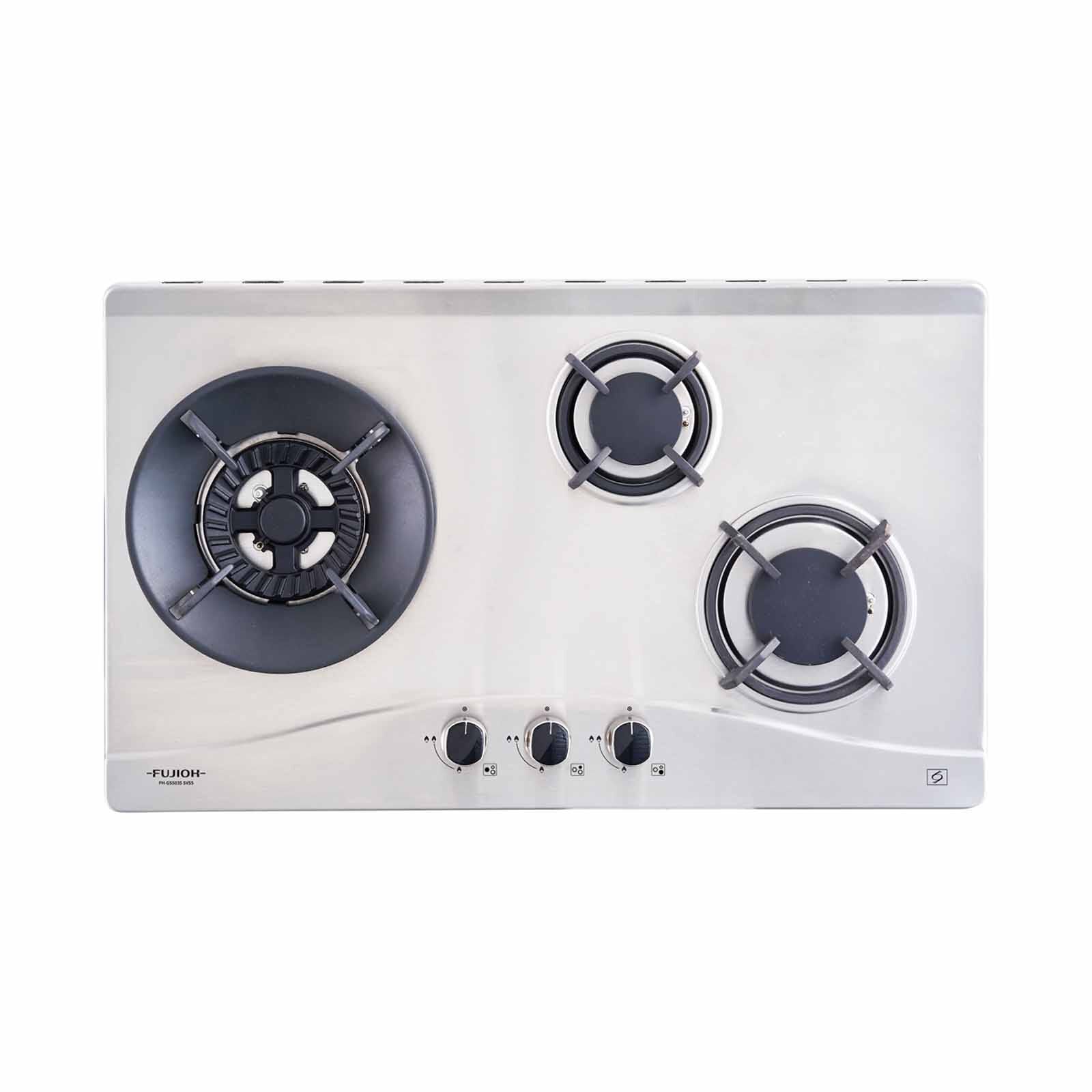 FUJIOH 75cm 3 Burners Gas Hob (lpg) -stainless Steel (exclude Installation) FH-GS5035 SVSS LPG-image 1