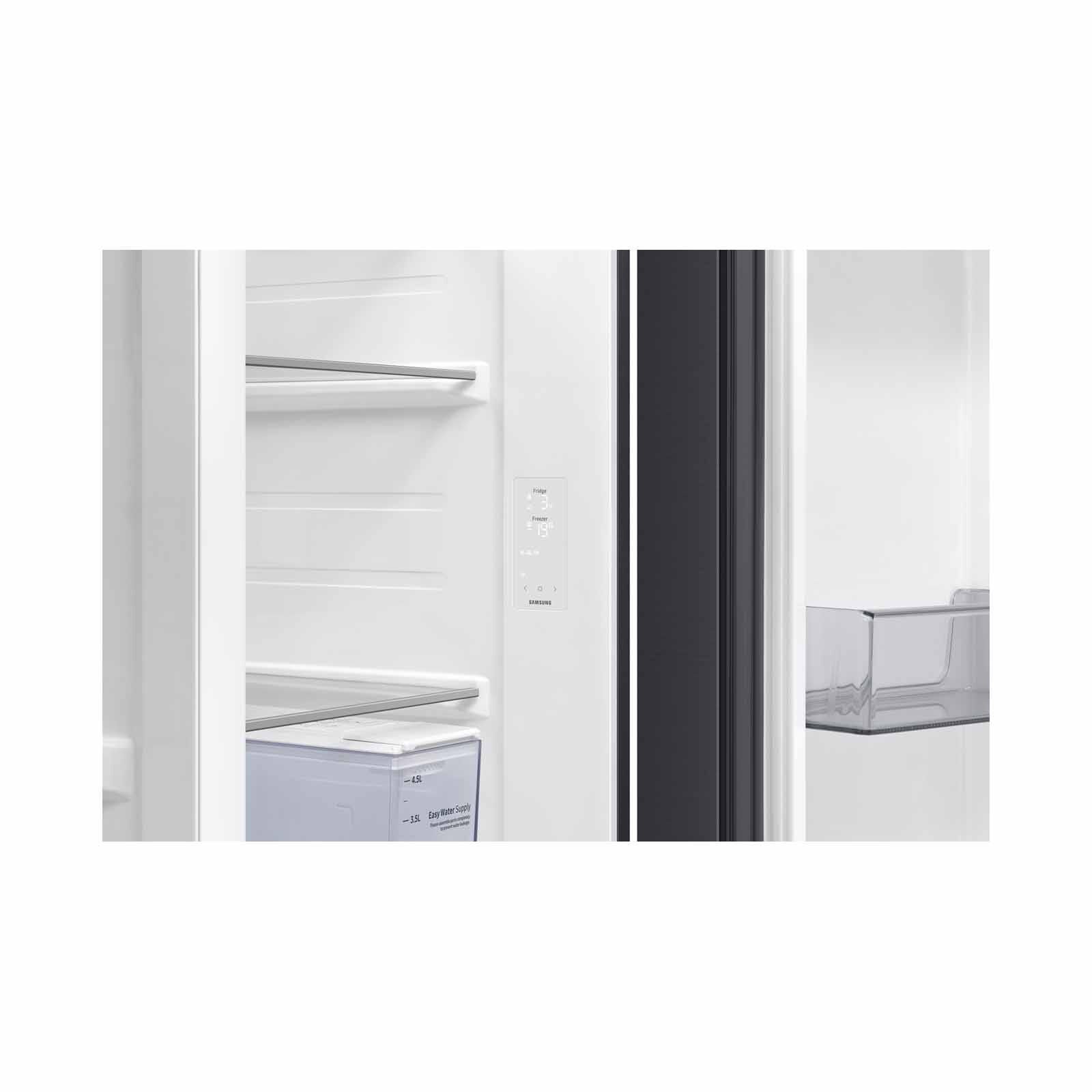 SAMSUNG Side By Side Fridge (635l) - Matt Doi Metal (non-plumbing) RS70F65K3FSS-image 3