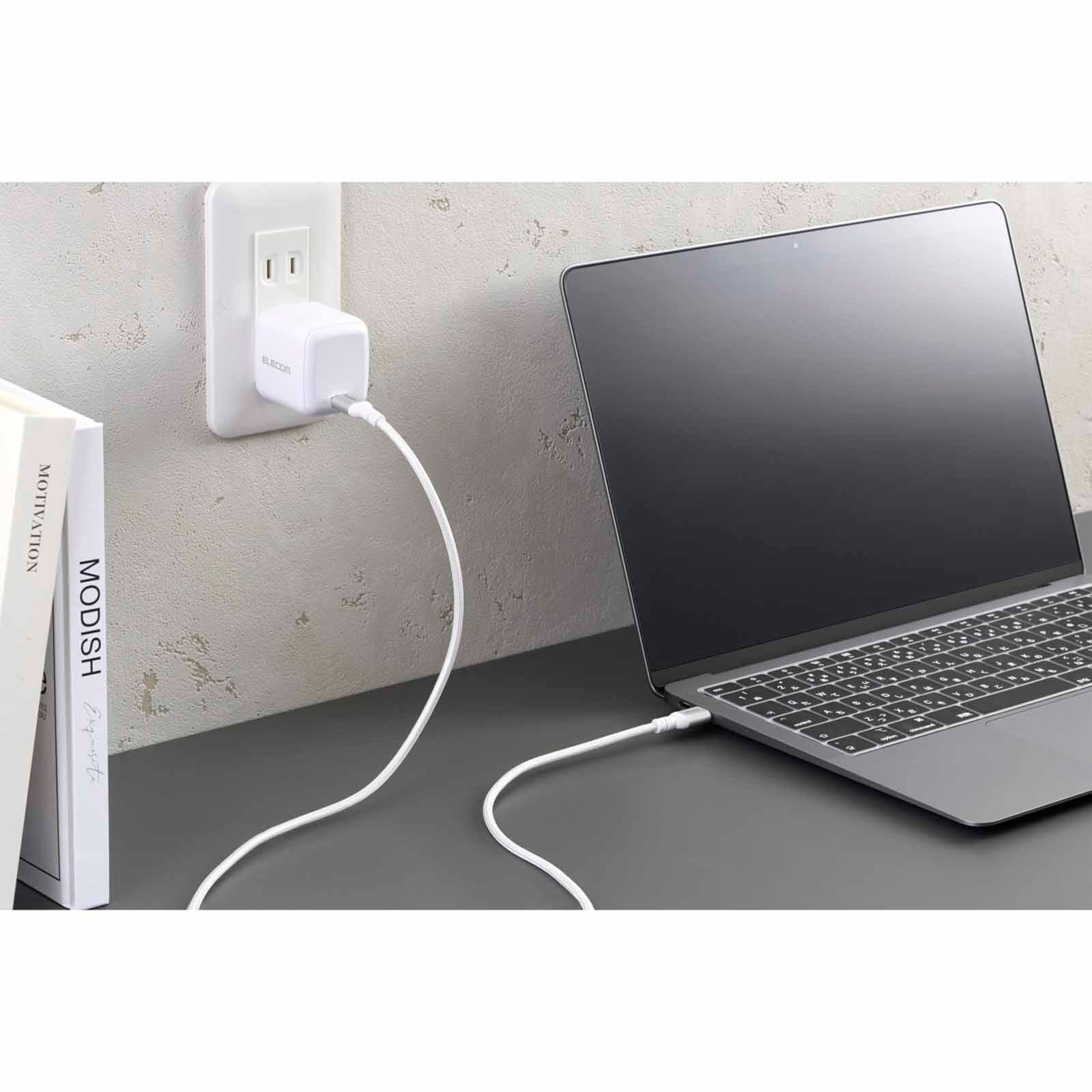 ELECOM Usb C-c Cable 100w 0.5m MPA-CCASAN05WH-image 2
