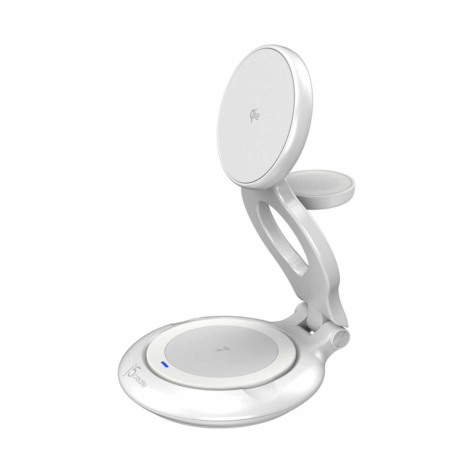 J5CREATE Qi2 3-in-1 Magnetic Foldable W/less Charging Station JUPW3415-image 1