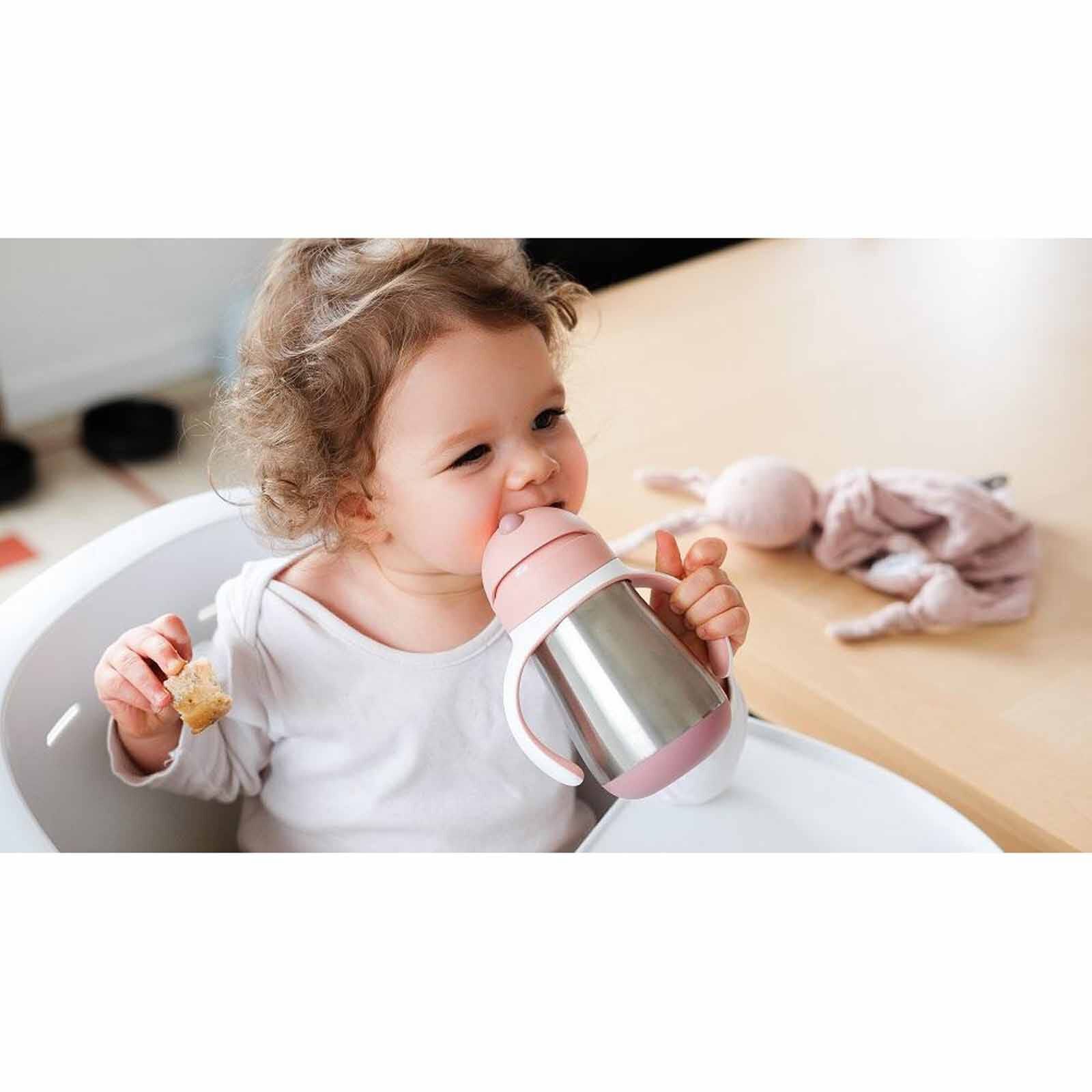 BEABA Straw Cup 250ml - Vintage Pink (online) STAINLESS STEEL-image 6