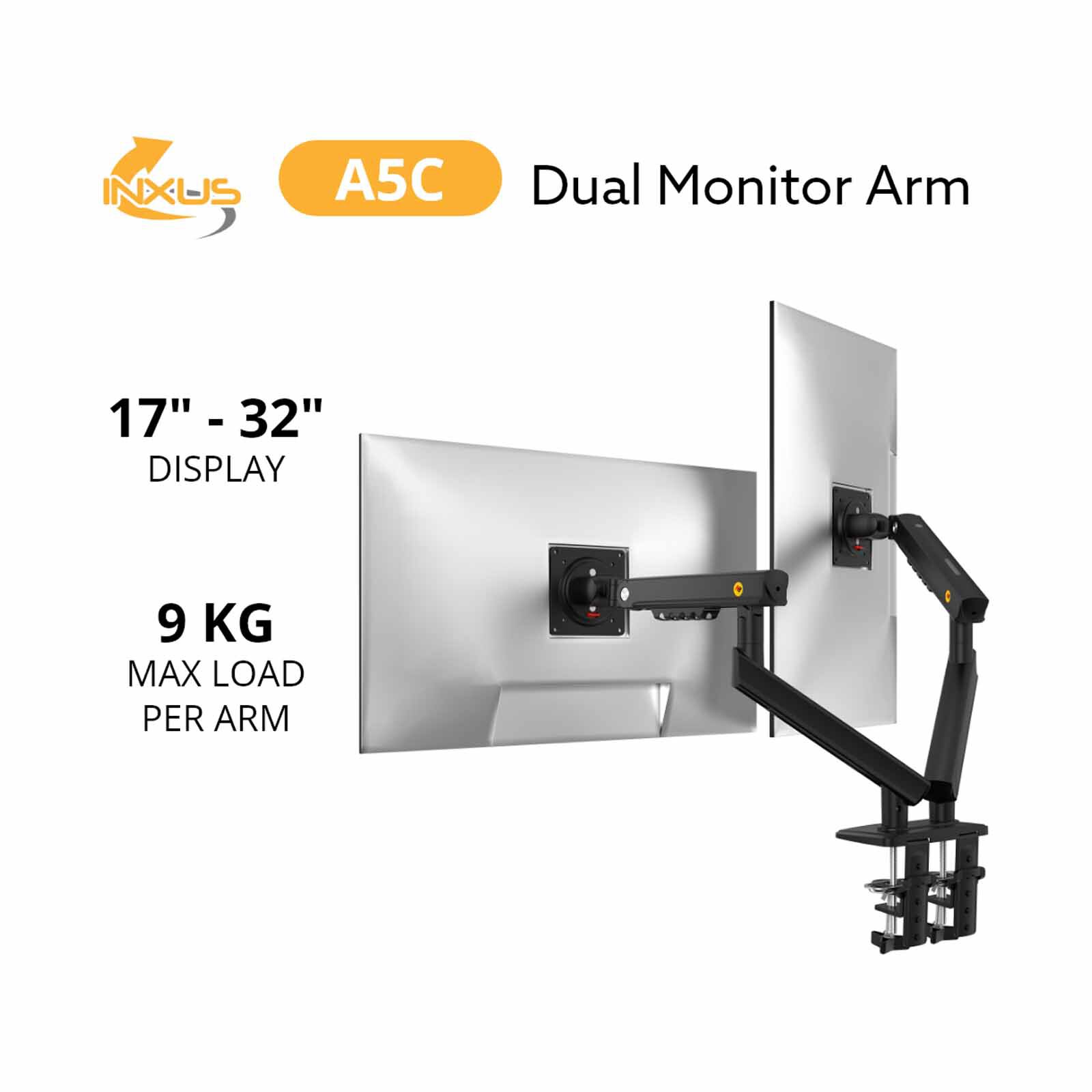 NORTHBAYOU Monitor Arm Fits 17-32 Inches, Hold 2-9 Kg Vesa 75 X 75 / 100 X 100 A5C - BLACK-image 3