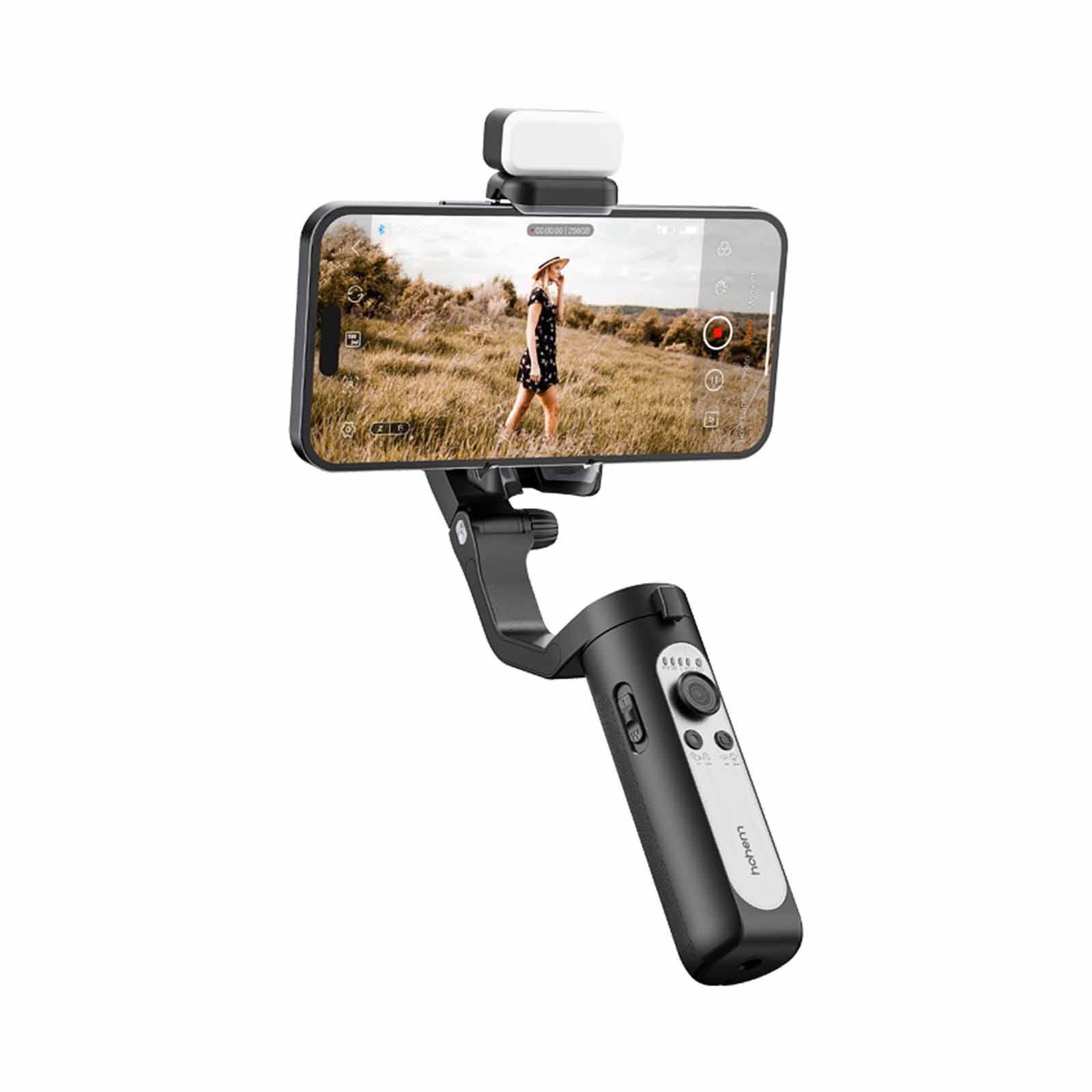 HOHEM Isteady Xe 3-axis Smartphone Gimbal W/ Magnetic Fill Light - Black HT-ISTEADY XE KIT BK