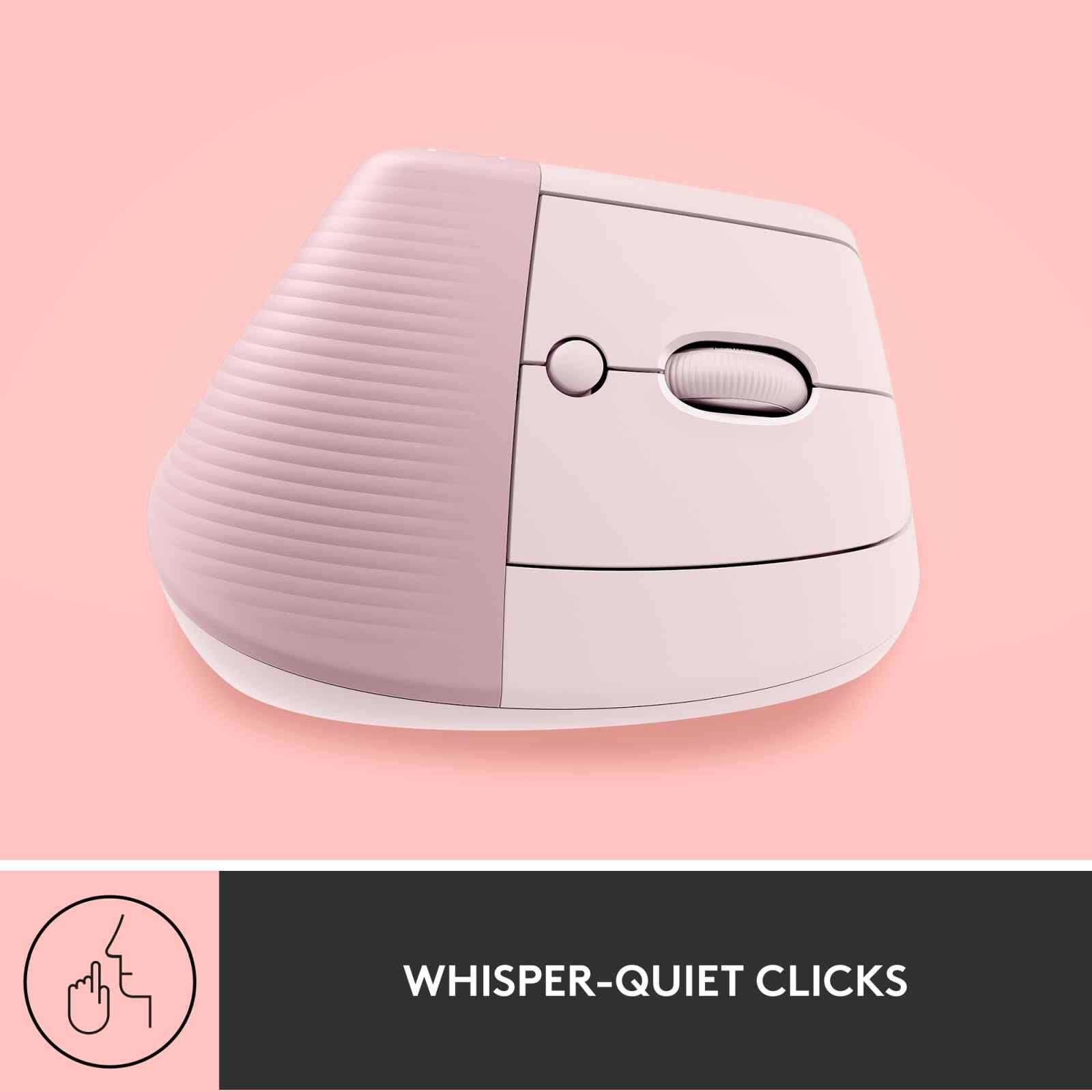 LOGITECH Logi Lift Vertical Ergonomic Mouse - Rose (1y) 910-006481-image 5