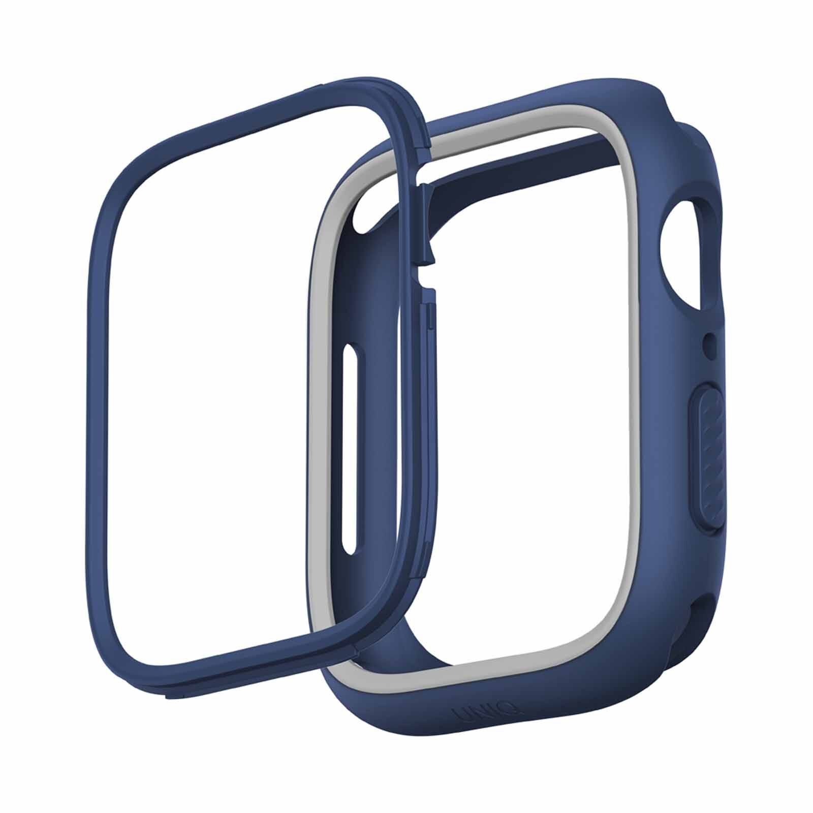 UNIQ Moduo Apple Watch Case With Interchangeable Pc Bezel 45/44mm - Marine (blue/grey) UNIQ-45MM-MDBLUGRY-image 1