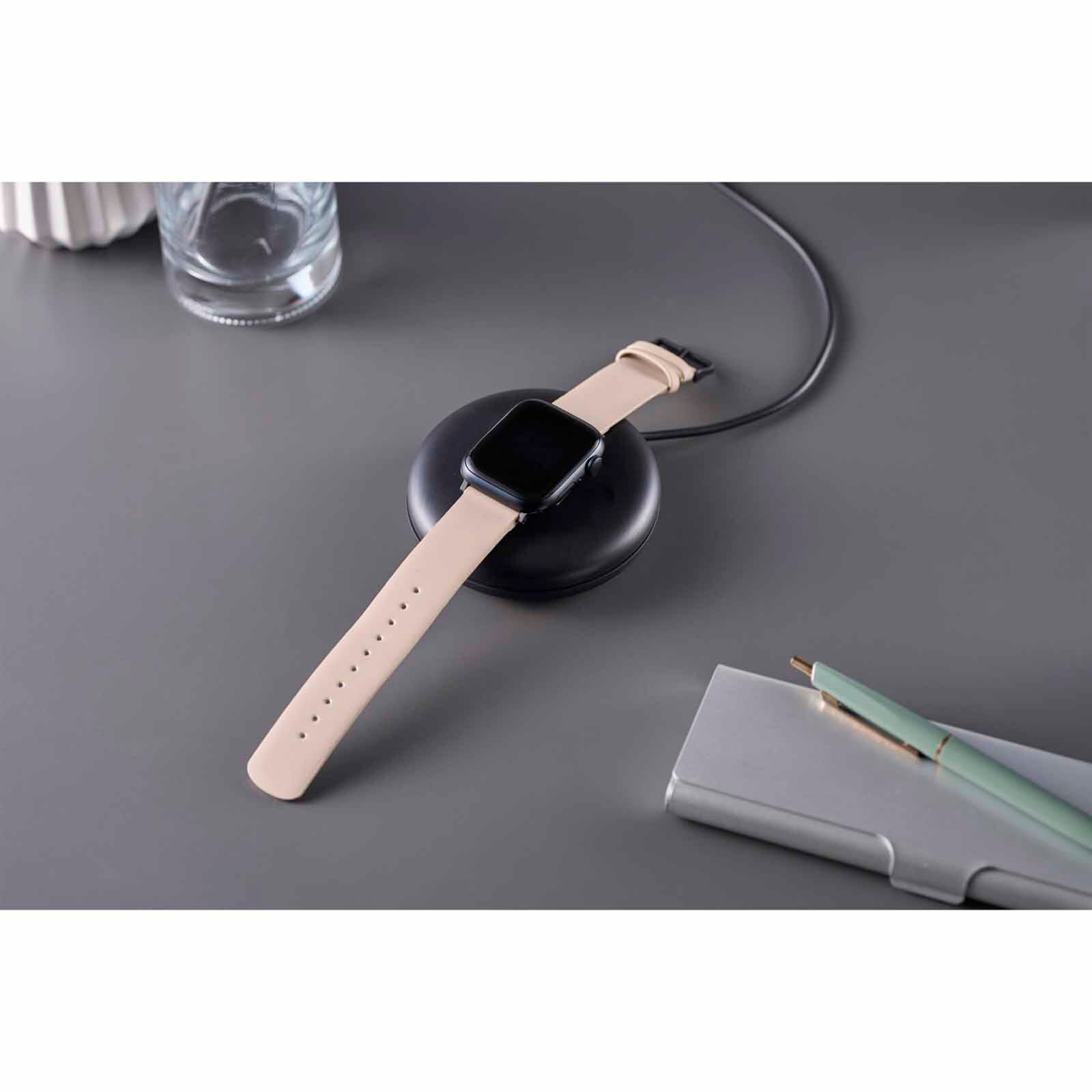 ELECOM Soft Leather Apple Watch Band 49/45/44/42mm (greige) AW-45BDLGB-image 5