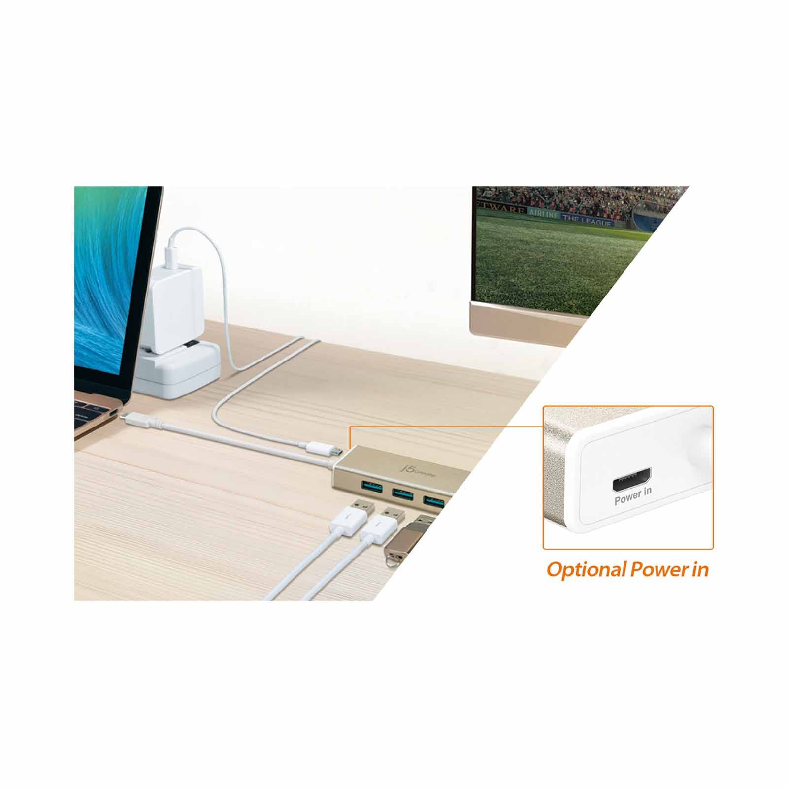 J5CREATE Usb 3.1 Type-c 3-port Hub With Hdmi JCH451-image 2