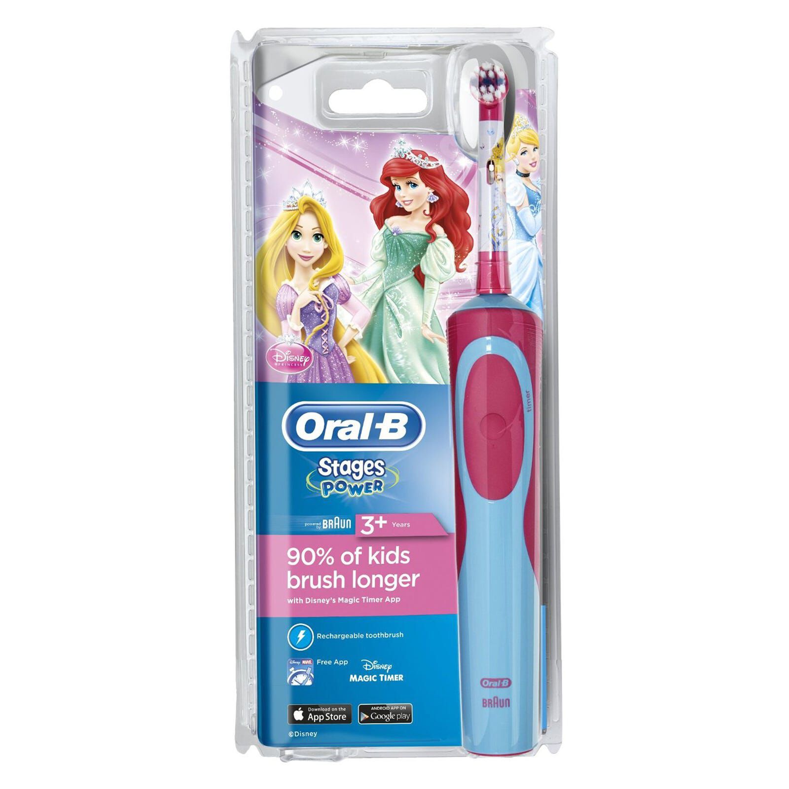 ORAL-B Stage Power Kids Rechargeable Toothbrush Powered By Braun D12513K (CAR)-image 2