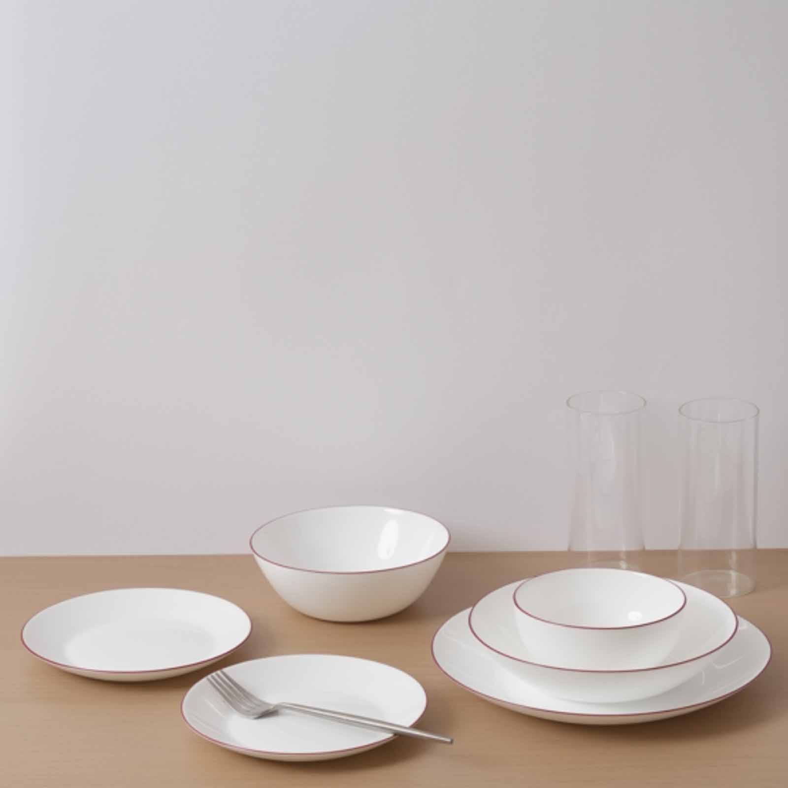 LA GOURMET Pearl Luxe 10pcs Dinner Set - Garnet LGPAL436917-image null