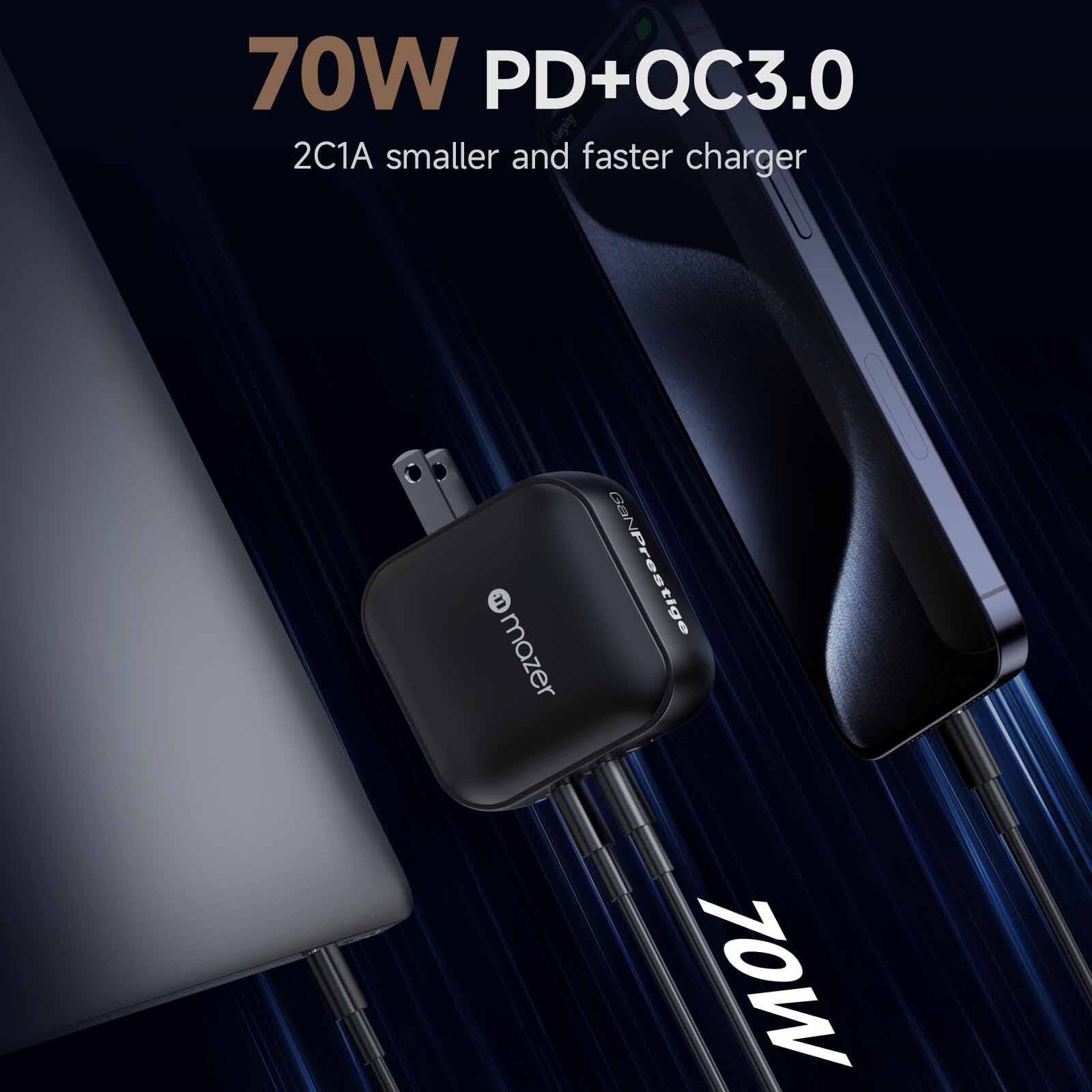 MAZER Ganprestige Pd70w 2c1a With 4 Travel Plugs-black M-G70W-V5-BK-image 11