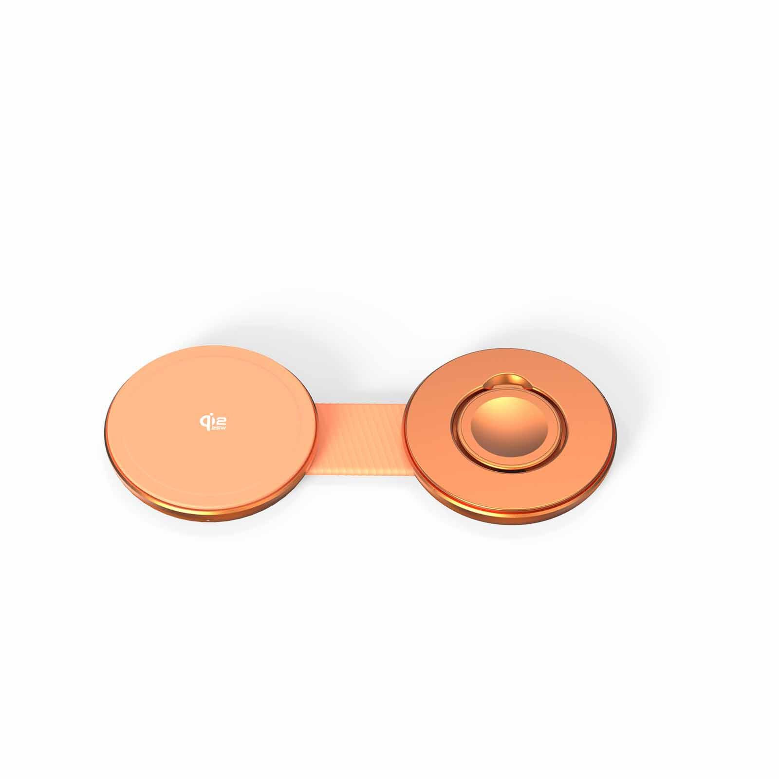 MAZER Magpad Duo2, 2in1 Qi2.2 25w+apple Watch Foldable Wireless Charging Pad-sunsetgold M-MAGPADDUO2-SG-image 2