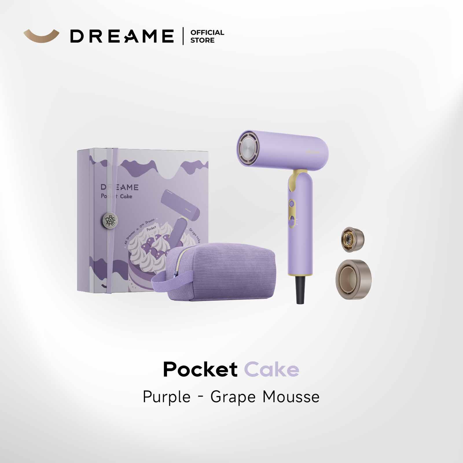 DREAME Pocket Cake High-speed Hair Dryer - Grape Mousse Purple DM-CKHPKET-PP