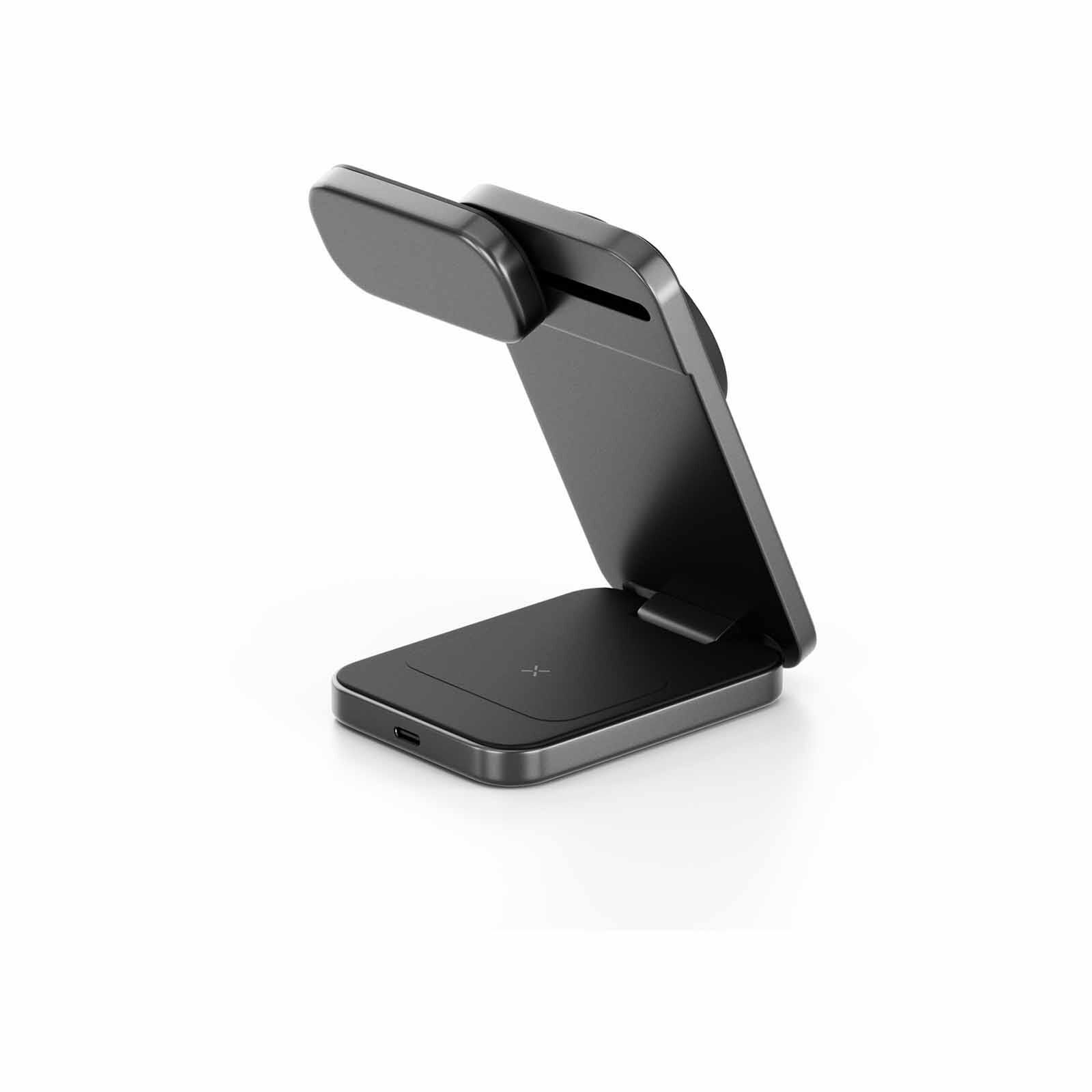ENERGEA Magtrio Plus, 3in1 Foldable Qi2 Magnetic Fast Wireless Charger - Gunmetal MAG-TRIOPLUS-GUN-image 2