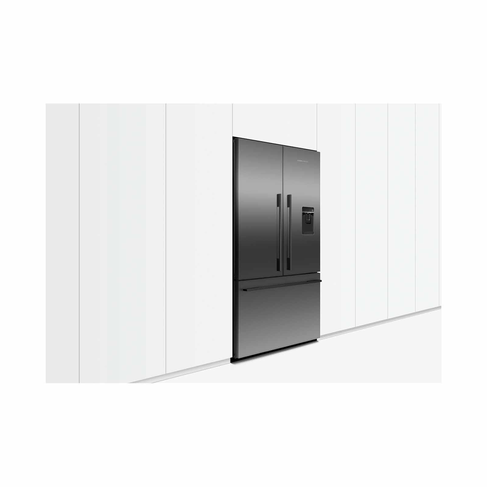 FISHER & P French Door Fridge With Ice & Water (536l) /( Black Stainless Steel ) RF610ADUSB7-image 3