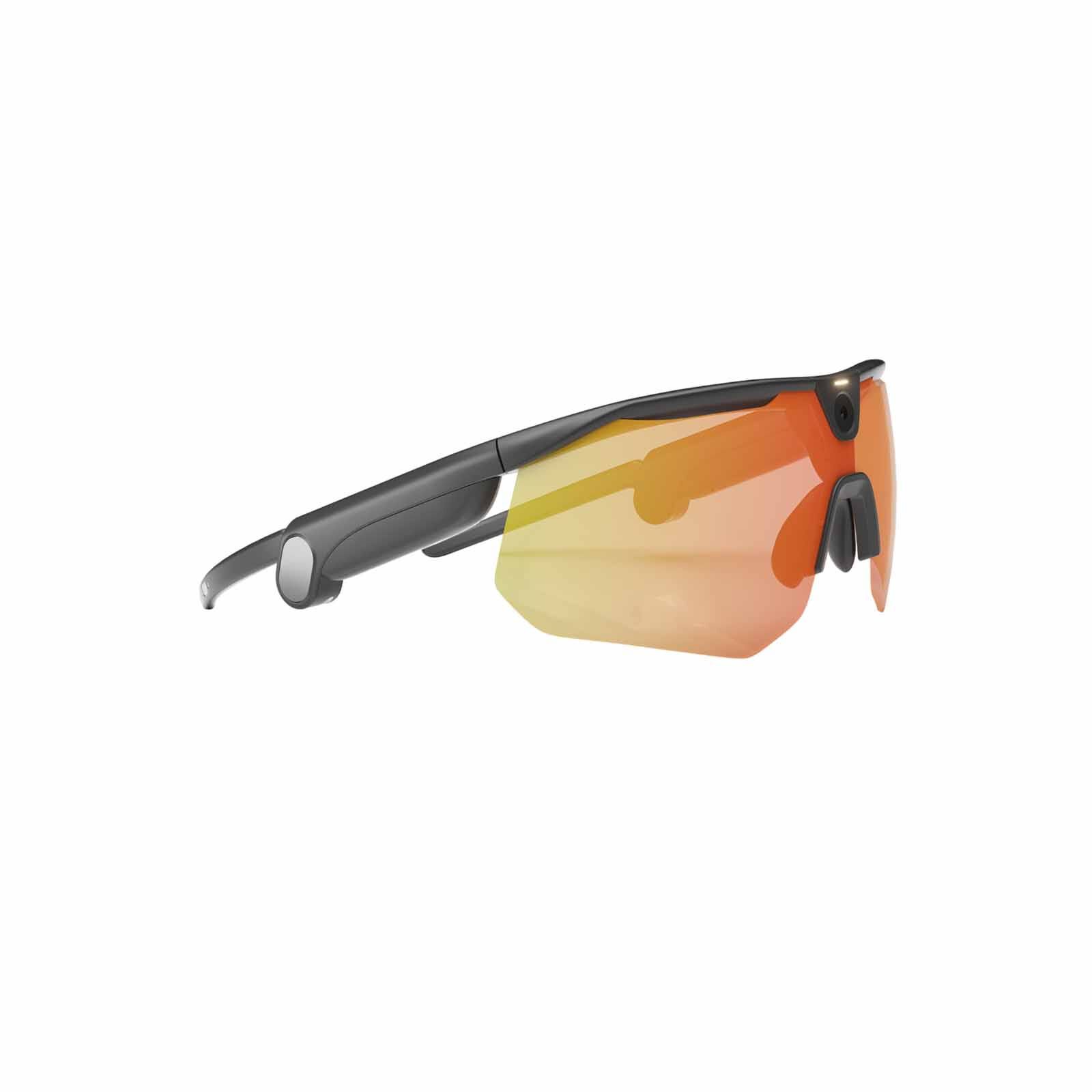 BLEEQUP Ranger Ai Sports Camera Glasses (black Frame) Standard Orange Red Lens CGQ542A0-image 2