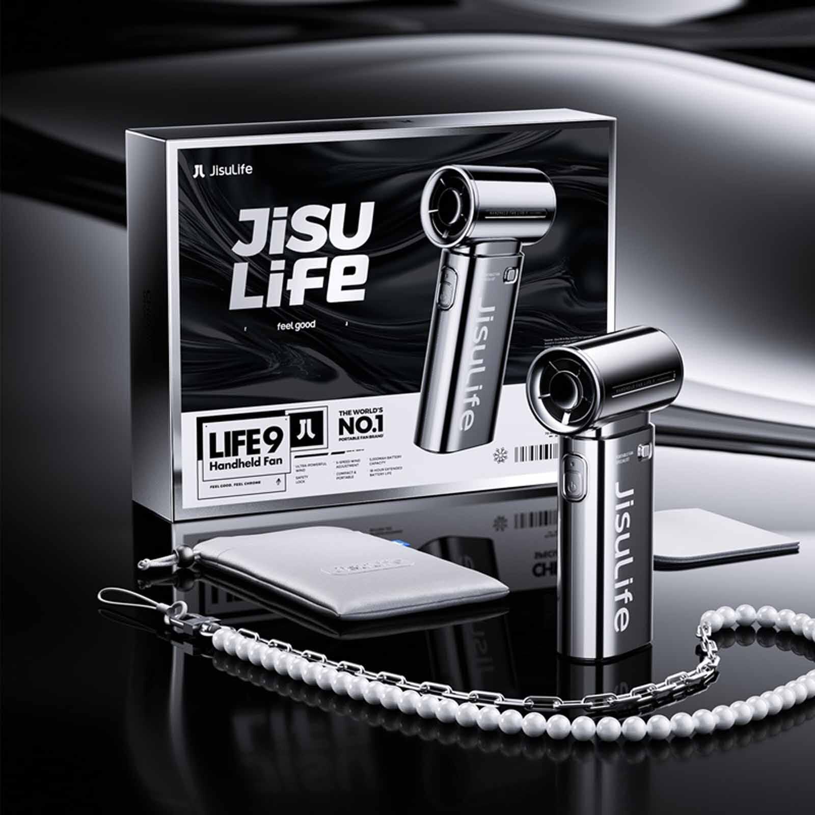 JISULIFE Handheld Fan Life9 5000mah-chrome LIFE9-5000-CHROME-image 2