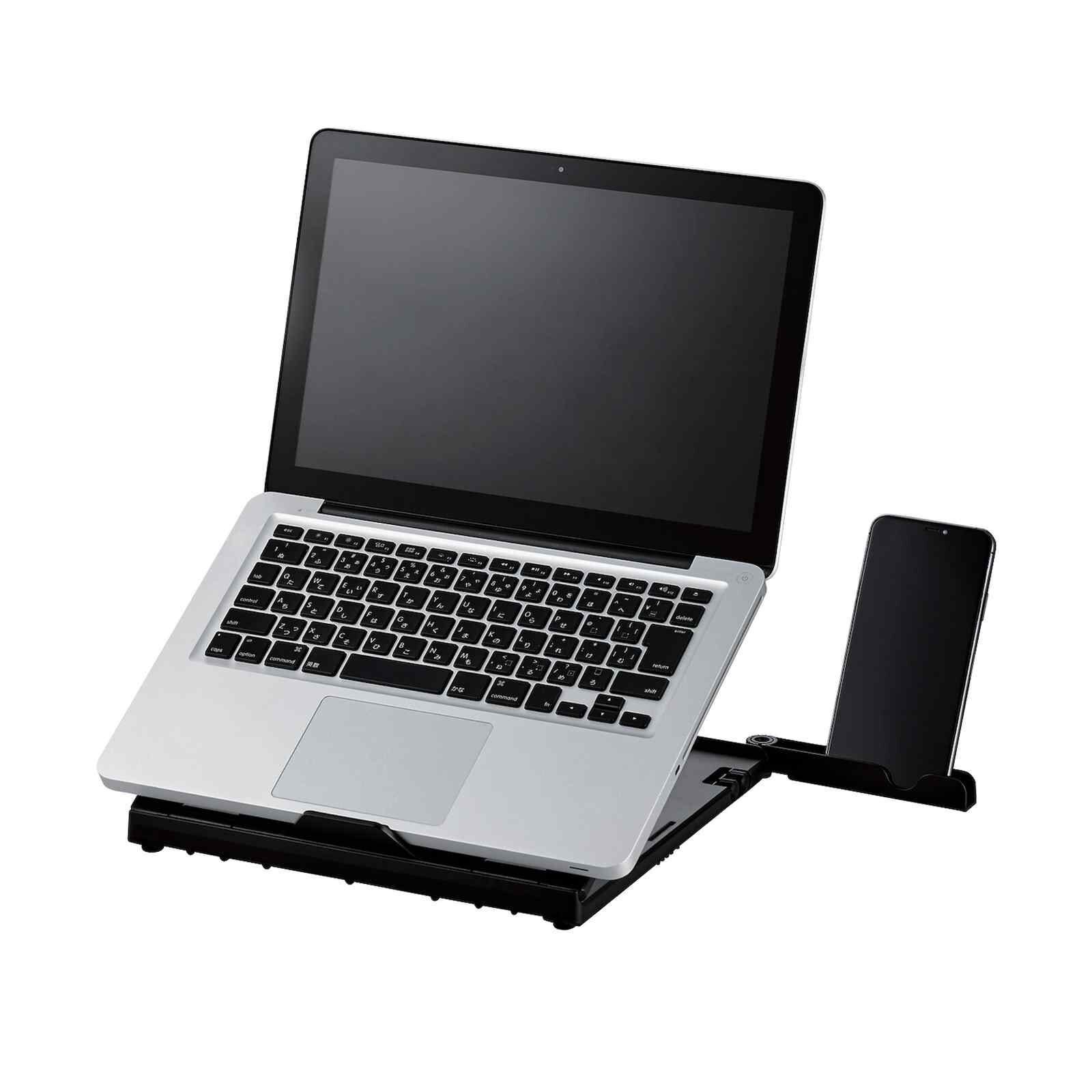 ELECOM Notebook Pc Stand 8 Step Angle Adjustment PCA-LTS8BK-image 3