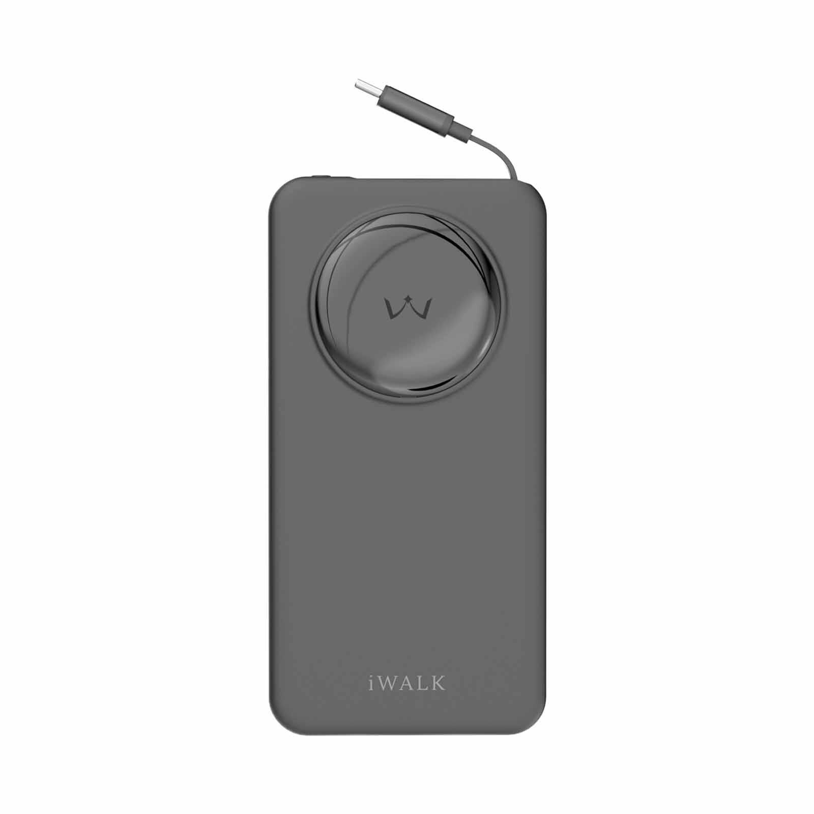 IWALK Linkpod Reel Pd 30w With Retractable Type-c Cable (10,000mah) Black LPR003C-001A-image 1