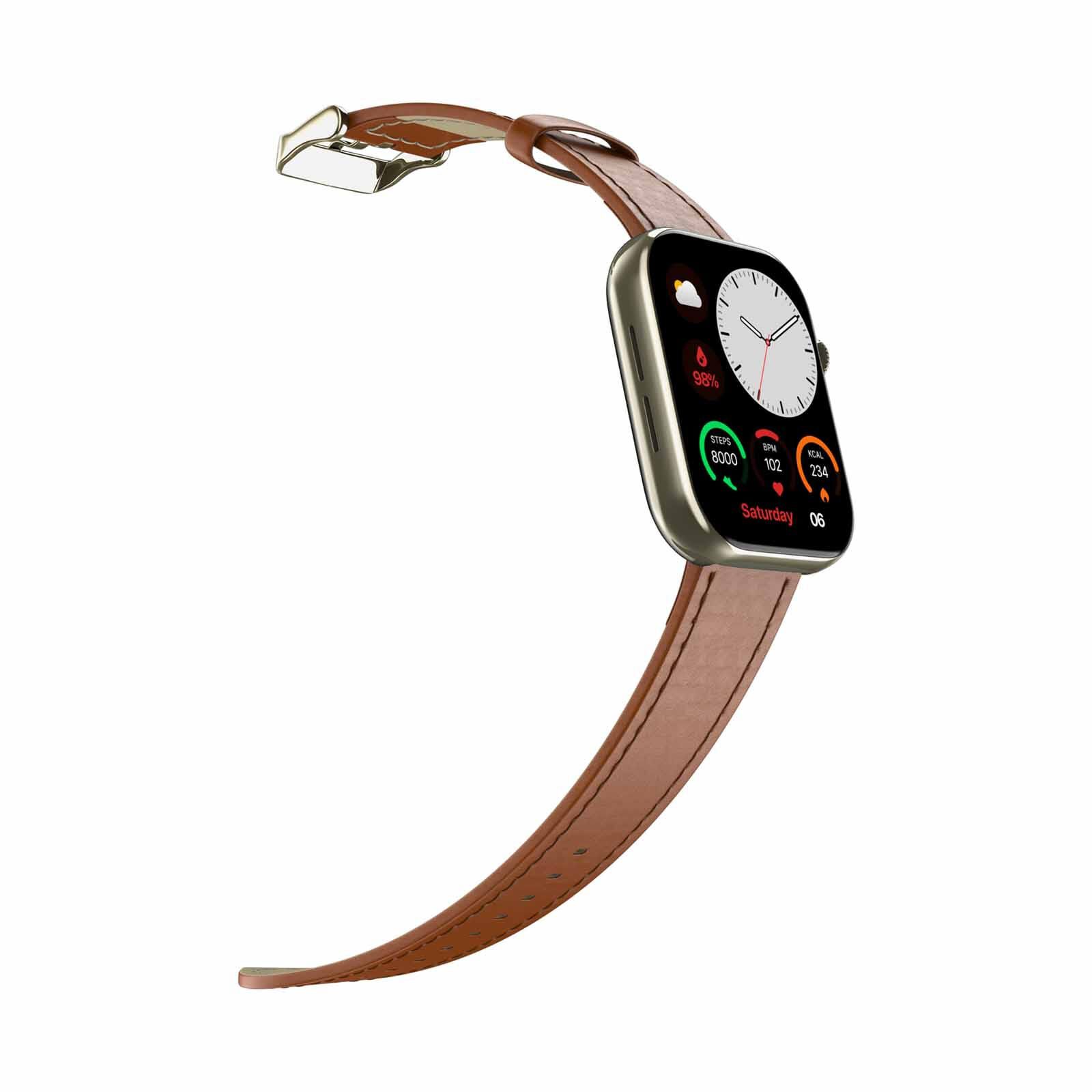 NOISE Colorfit Ultra 3 Smartwatch - Classic Tan Brown WRB-SW-COLORFITULTRA3-LTHR-NKL_TBRN-image 2