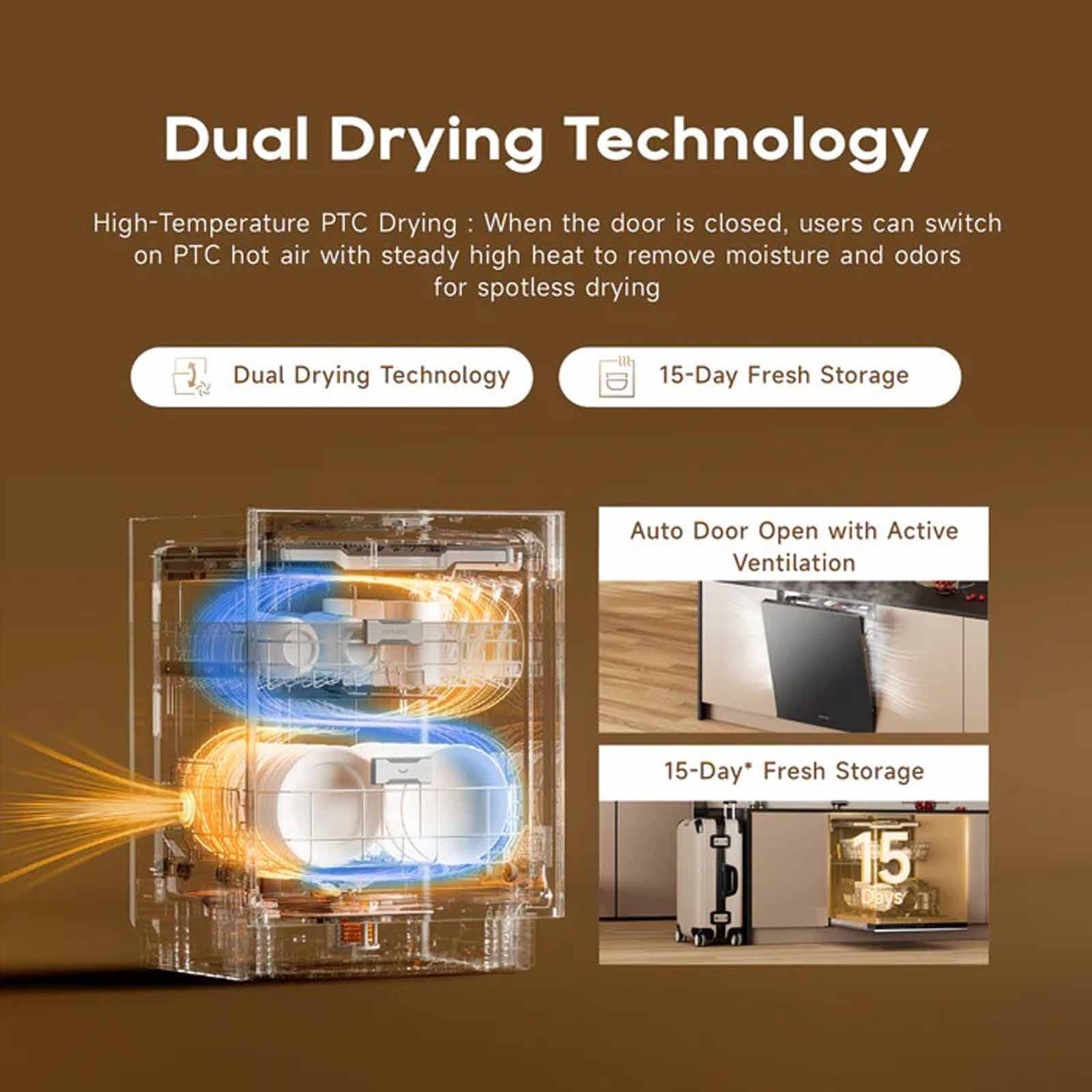 DREAME Fully Integrated Dishwasher - 15 Place Setting (exclude Installation) DZ60 PRO-image 5