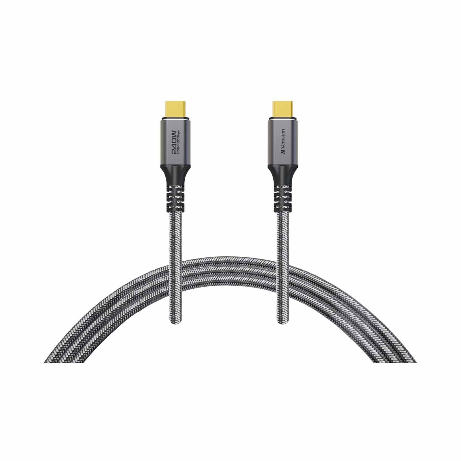 VERBATIM 200cm Tough Max Usb 4.0 20gbpspd 3.1 240w C To C Cable VM66823-image 1
