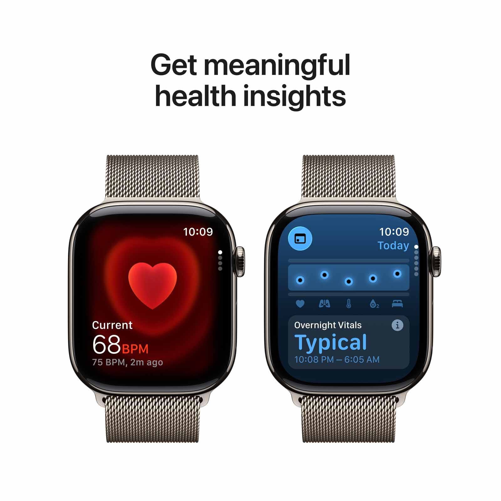 APPLE Watch Series 11 Gps + Cellular 46mm Natural Titanium Case With Natural Milanese Loop - M/l MFD04X/A-image 5