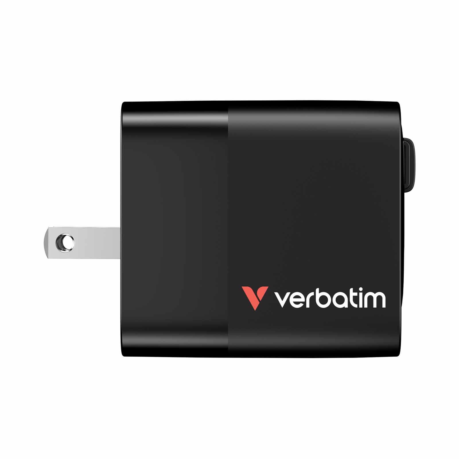 VERBATIM Gan Charger 65w 2 Port Cable Display Us/uk/eu VM32217-image 5