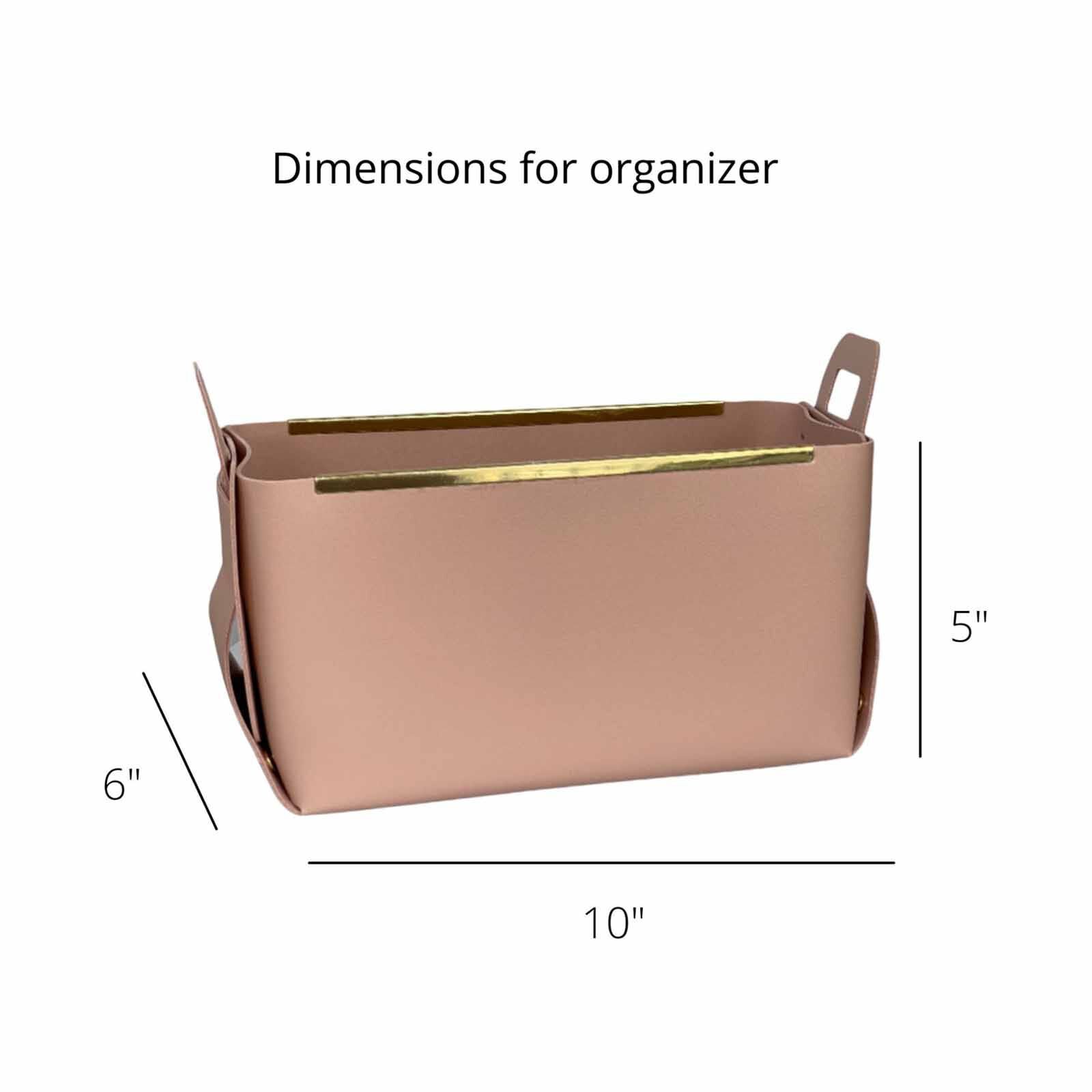 STITCHES Storage Basket - Pink VEGAN LEATHER