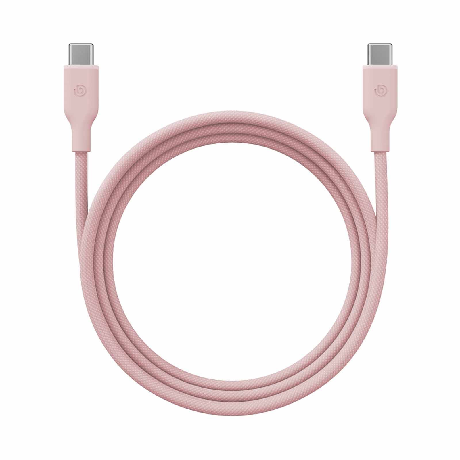 BAZIC Gocharge Weave C-c Cable 480mbps, 60w 1.5m - Pink CBL-GCWE-PNK150
