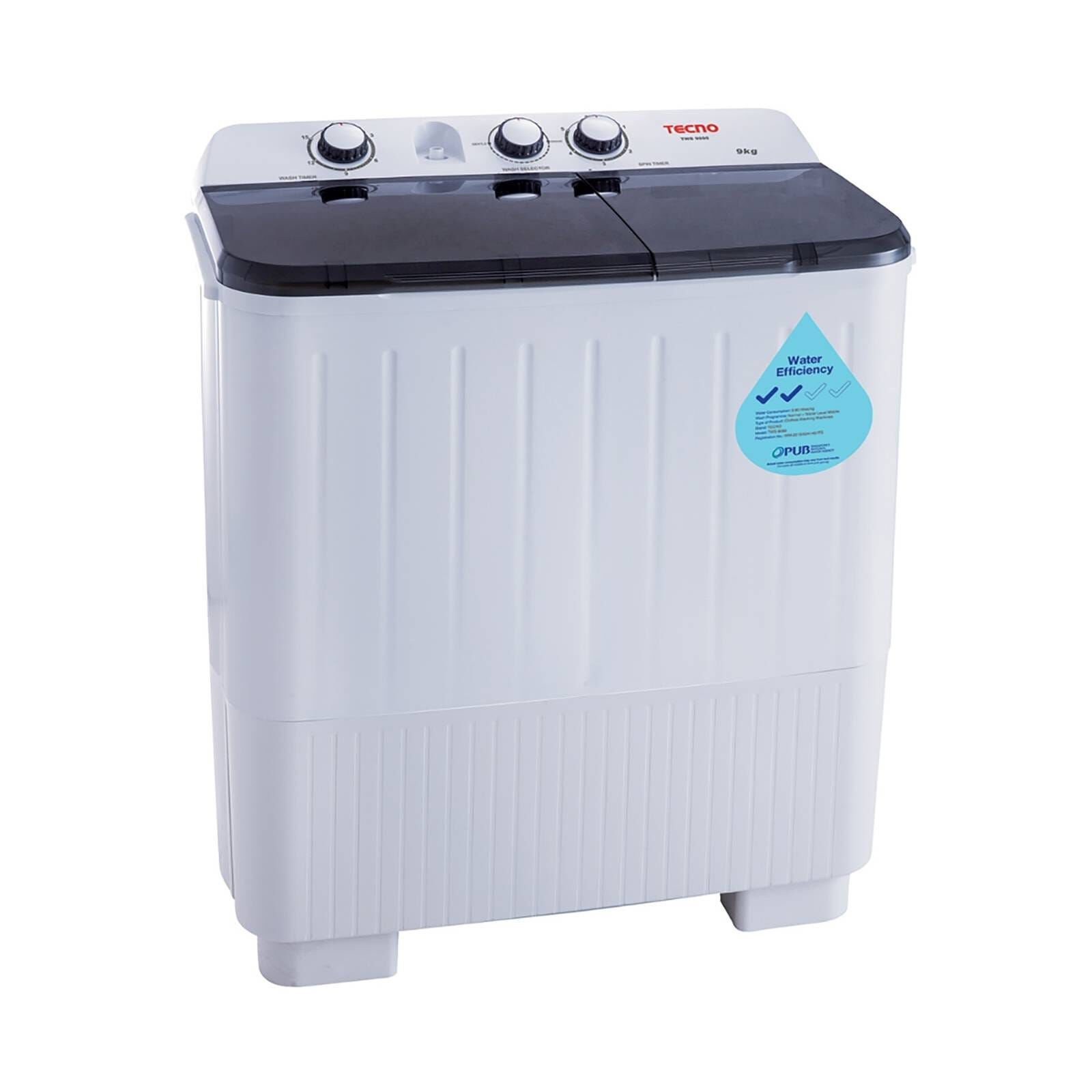 TECNO Semi-auto Top Load Washer (9 Kg) TWS9090-image 1