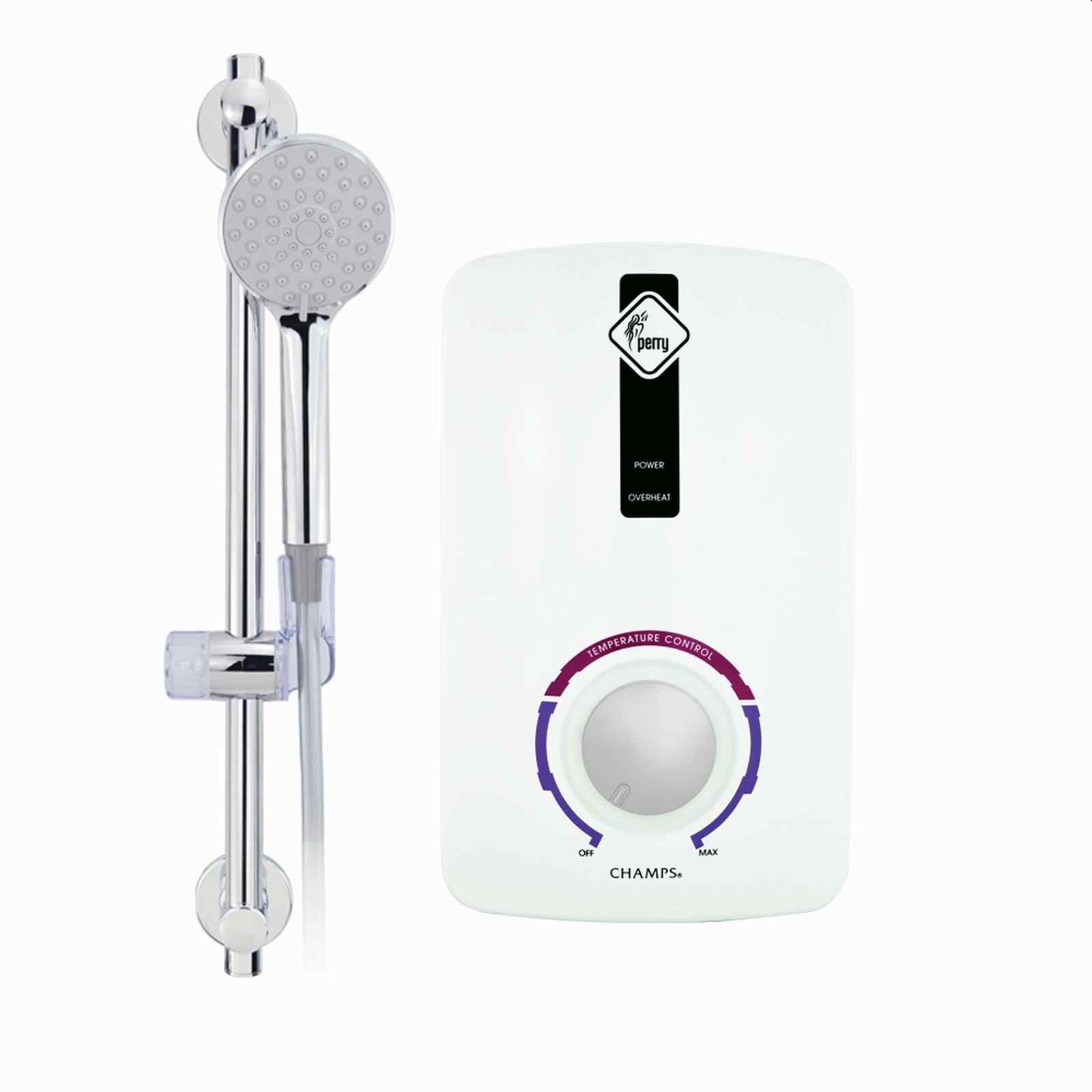 CHAMPS Electric Instant Water Heater - White (installation Charges Applies) PERRY - WHITE