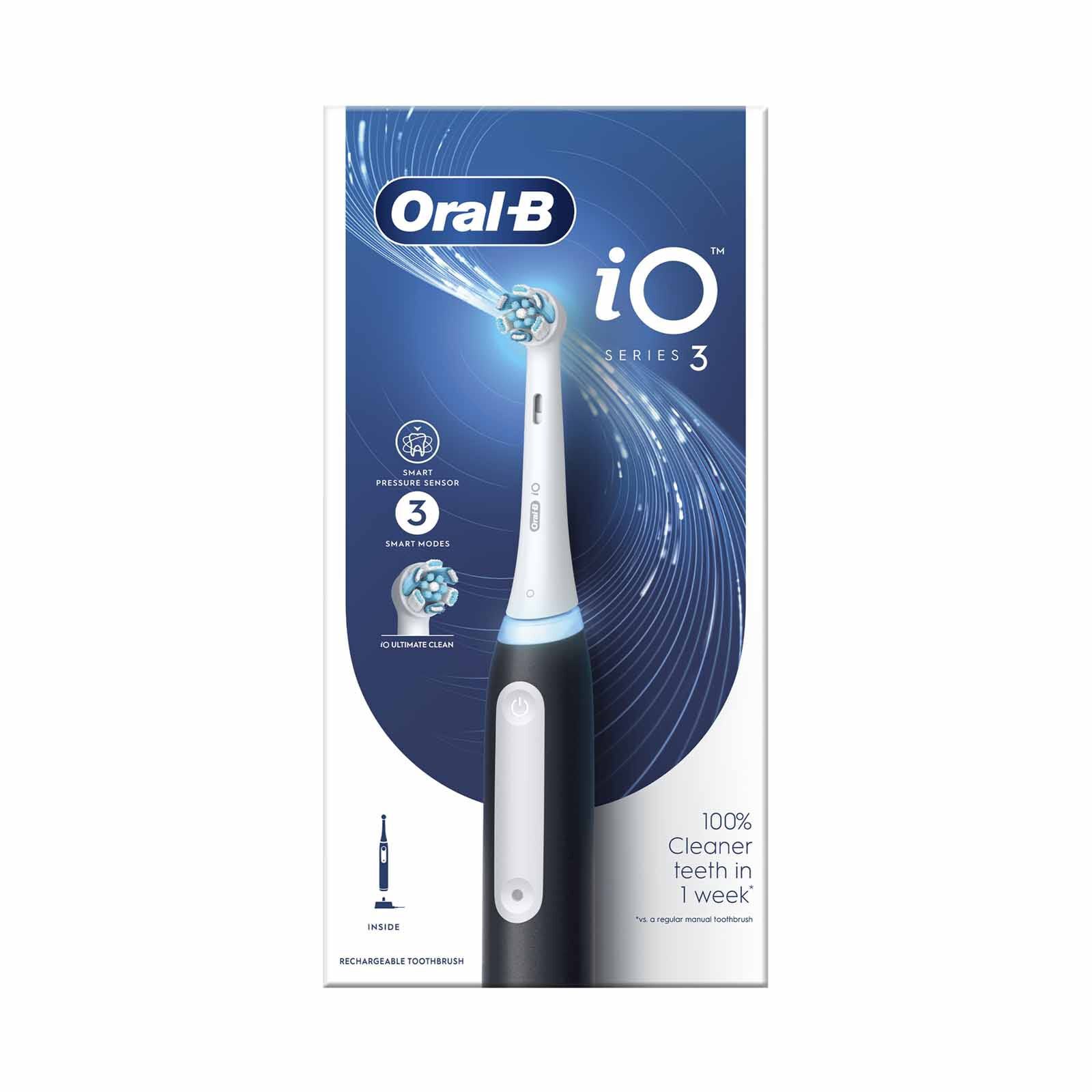 ORAL-B Io Series 3 Rechargeable Electric Toothbrush - Black IO3 BLACK