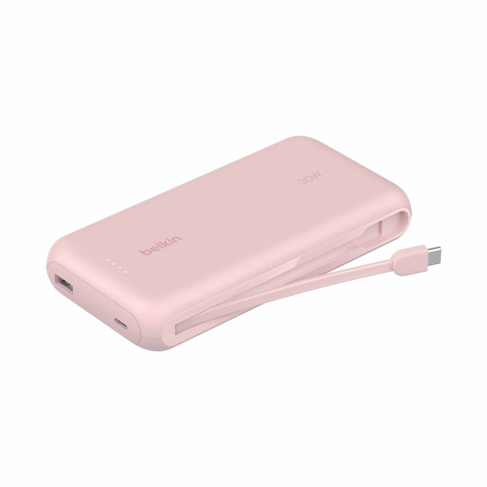 BELKIN Powerbank 20k With Integrated Cable Pink BPB024FQPK-image 3