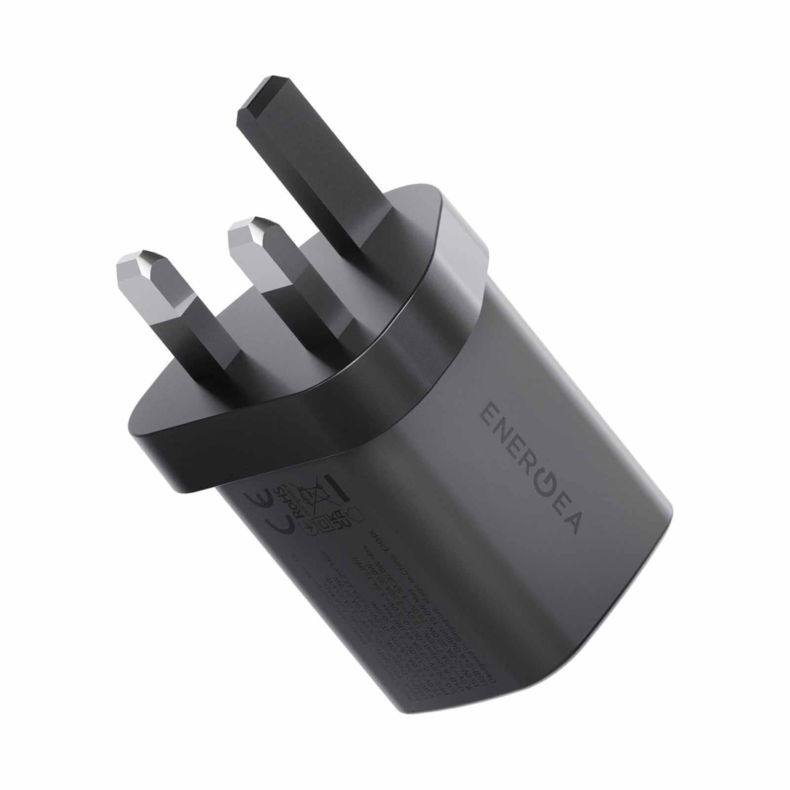 ENERGEA Ampcharge Mini 45, Pd/pps/qc3.0 Gan Wall Charger, 45w (uk) - Gunmetal CHR-ACMINI-45UK-image 1
