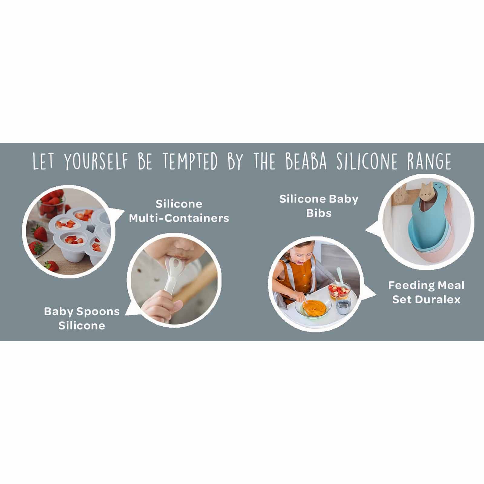 BEABA Bib - Sage Green (online) SILICONE-image 5