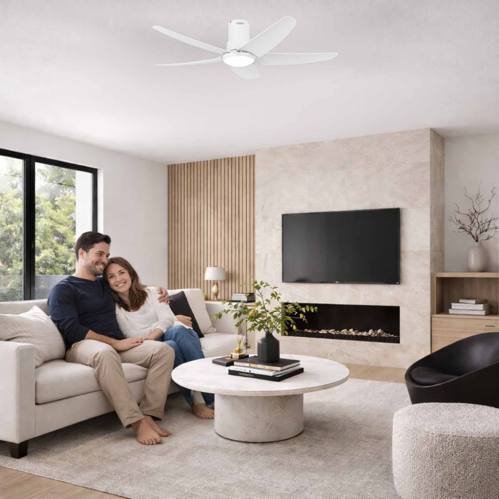 GLOXON 52 In Ceiling Fan With Light - White CF5202 LR WHITE-image 4