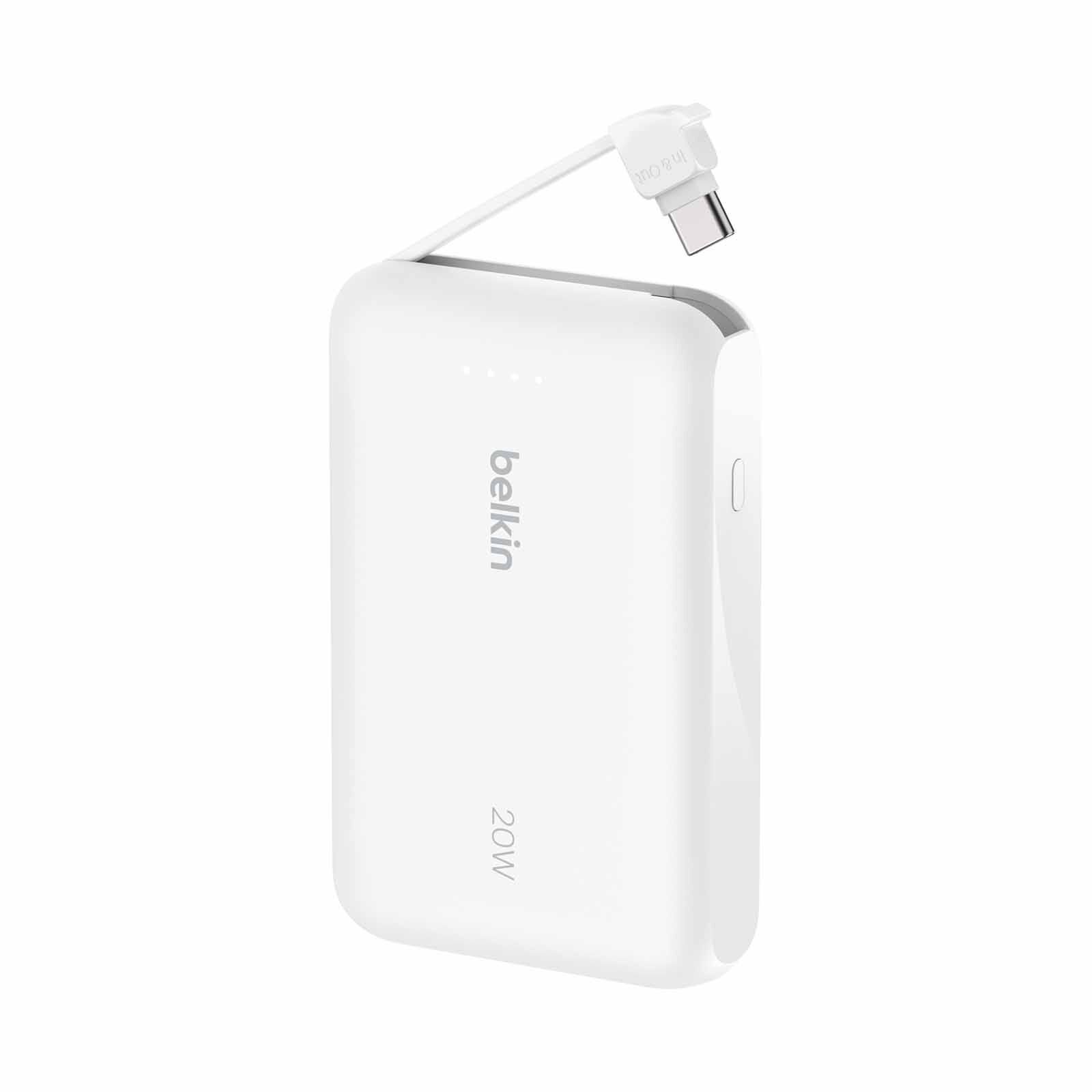 BELKIN Powerbank 10k W/ Cable White Pd 20w BPB021FQWH-image 1