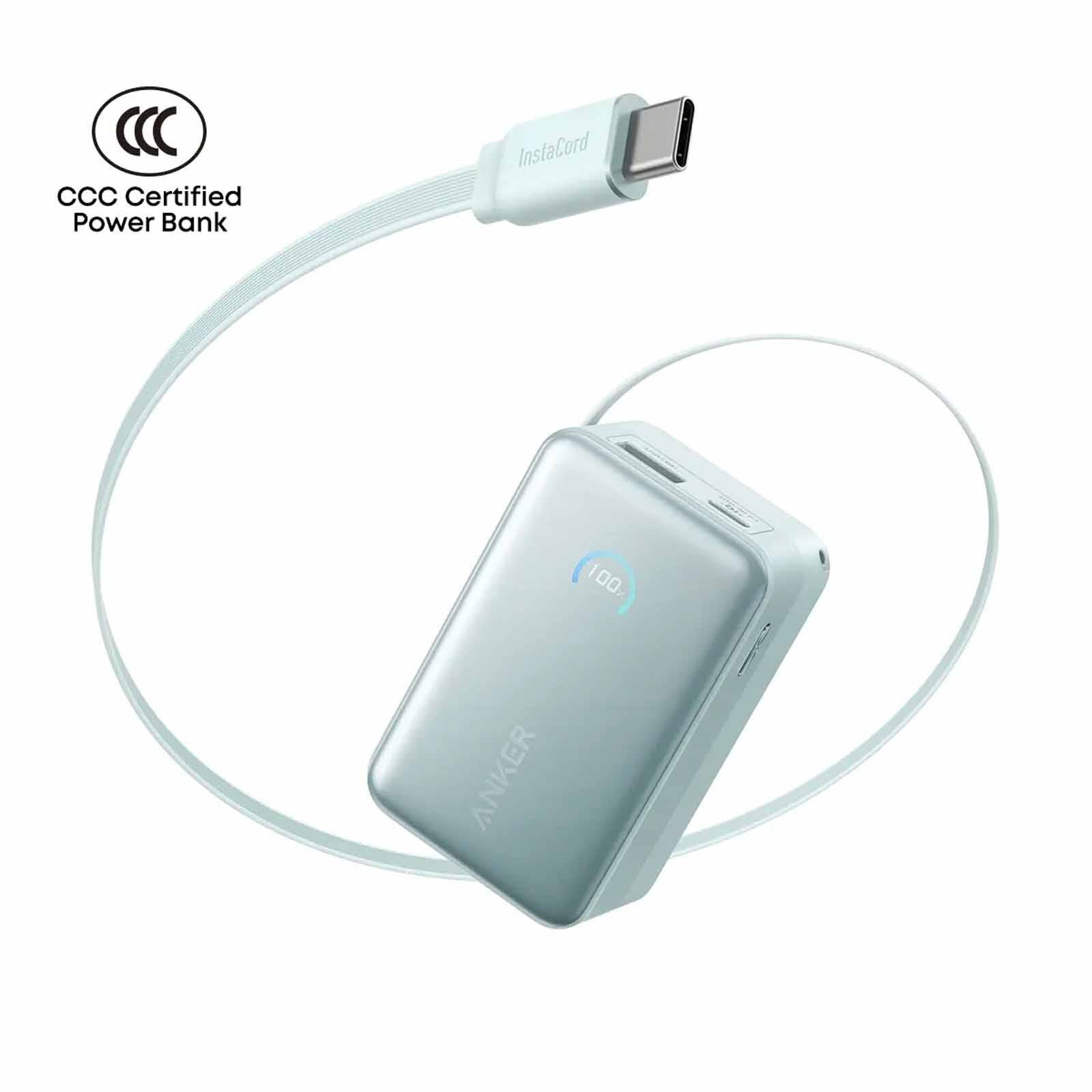 ANKER Nano Powerbank 10000mah 45w Retractable Usb-c - Green A1638H61