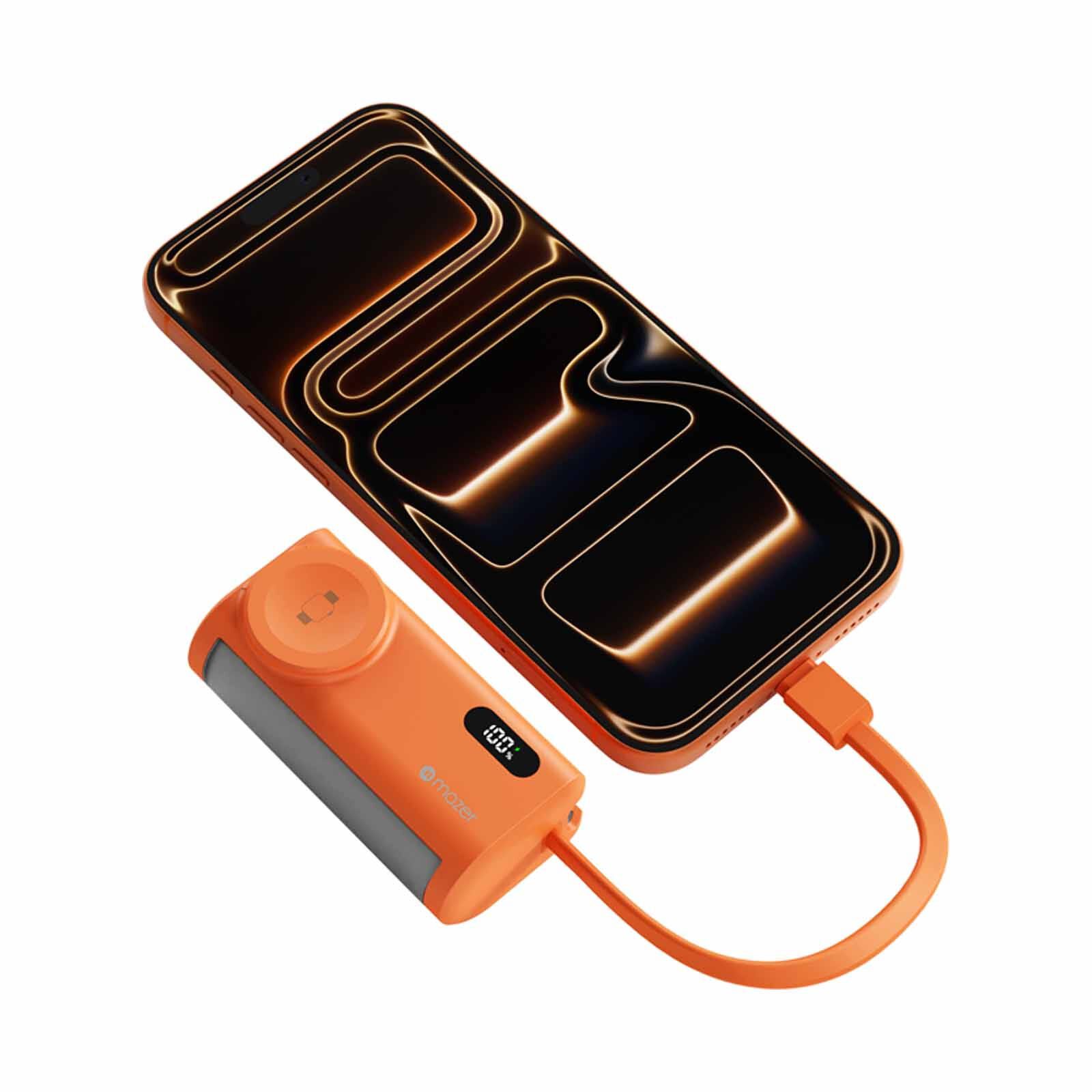 MAZER Powermate 5000mah/pd20w With Apple Watch Charging Powerbank - Cosmic Orange M-PC5.0W-CO-image 6