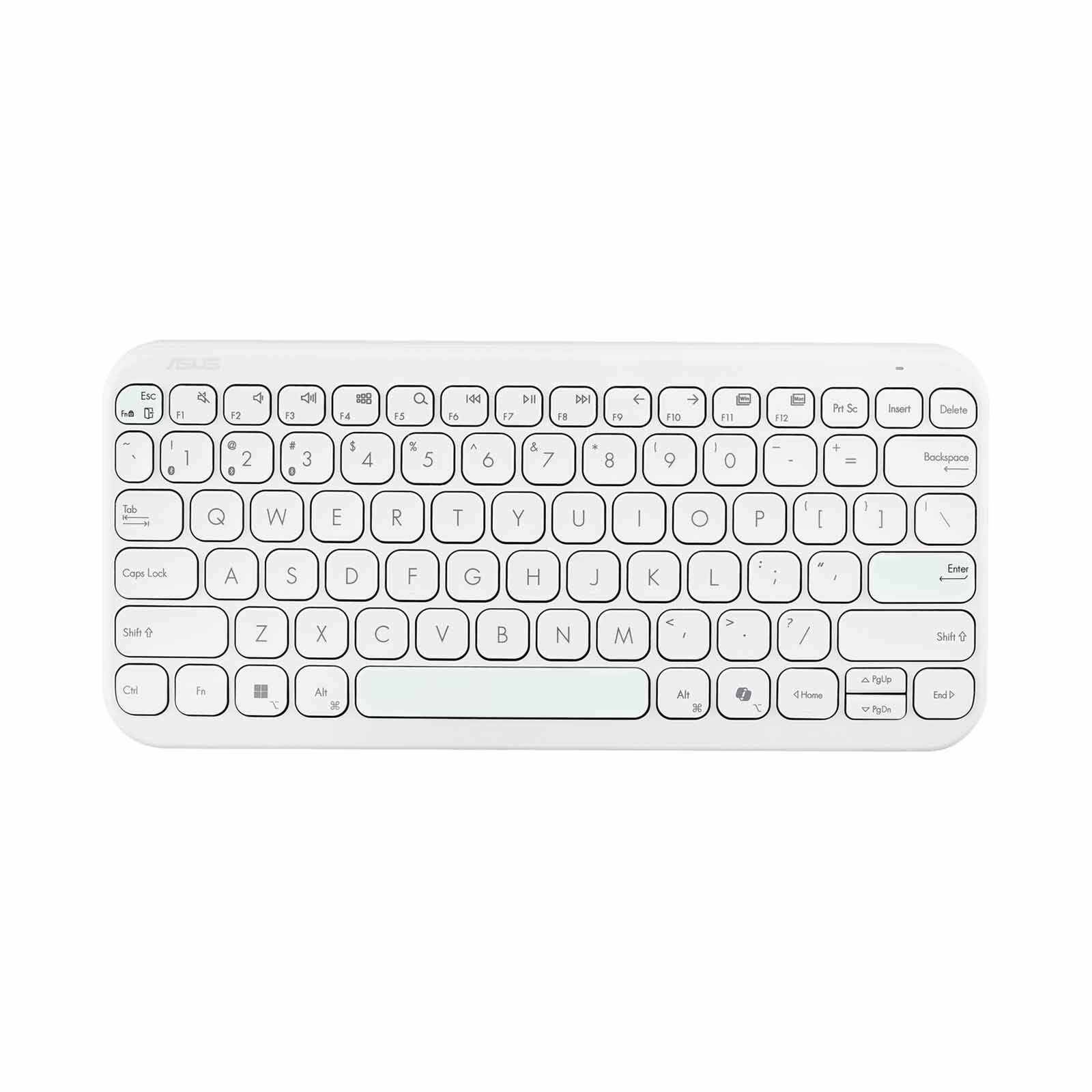 ASUS Marshmallow Keyboard Kw100 - Iridescent White KW100 KEYBOARD/WH/US-image 1