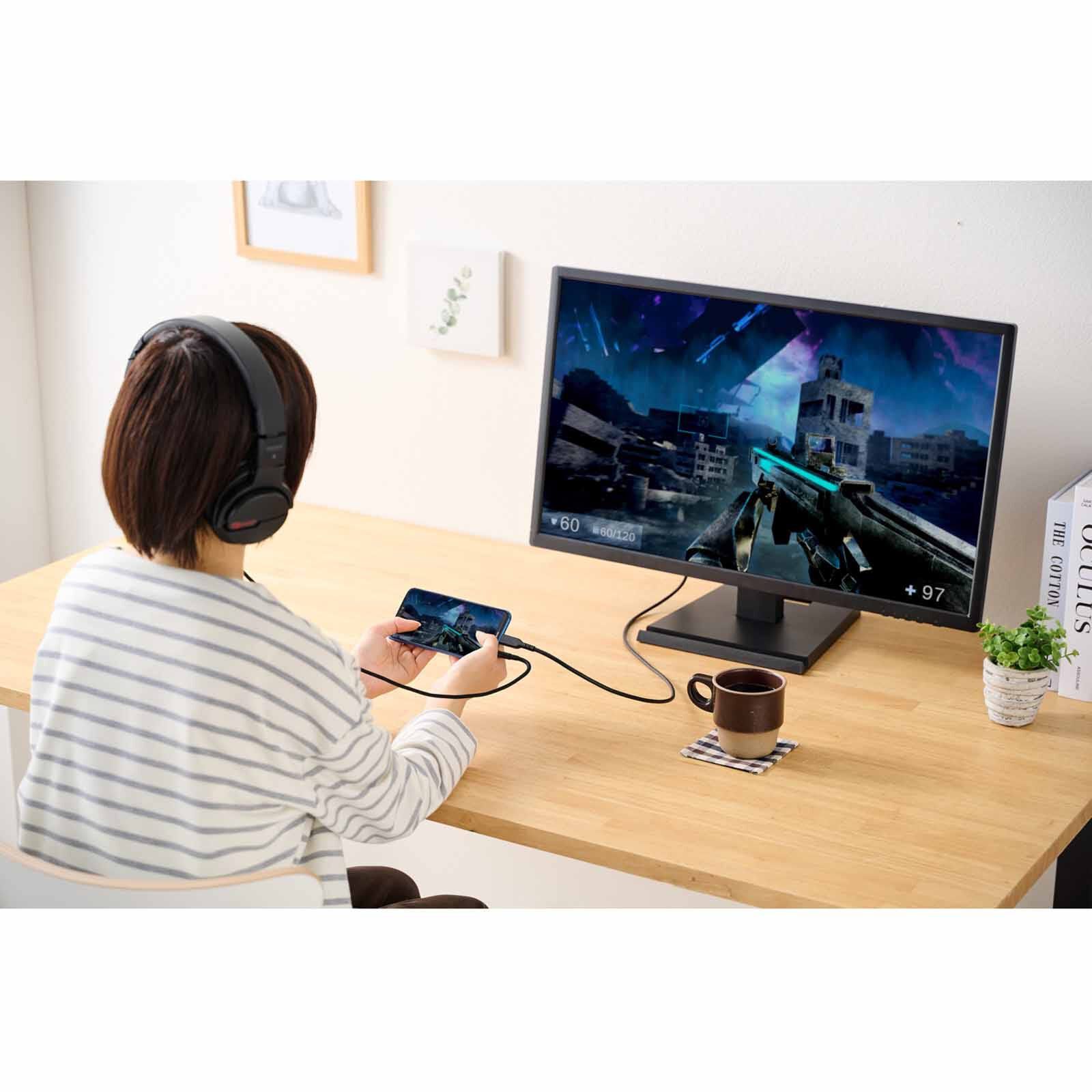 ELECOM Usb C To Hdmi 3m - Black MPA-CHDMIS30BK2-image 3