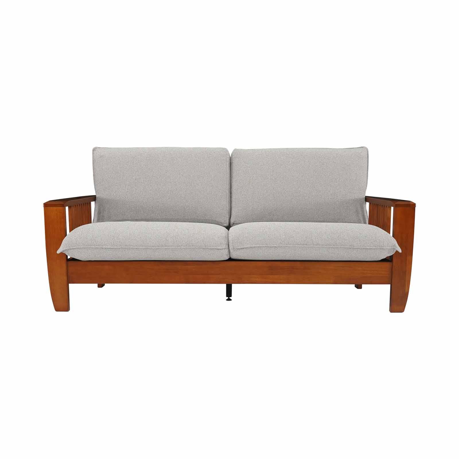 3 Seater Sofa (fab) Silver Fabric Sofa NEW KAMIYAH-image 1