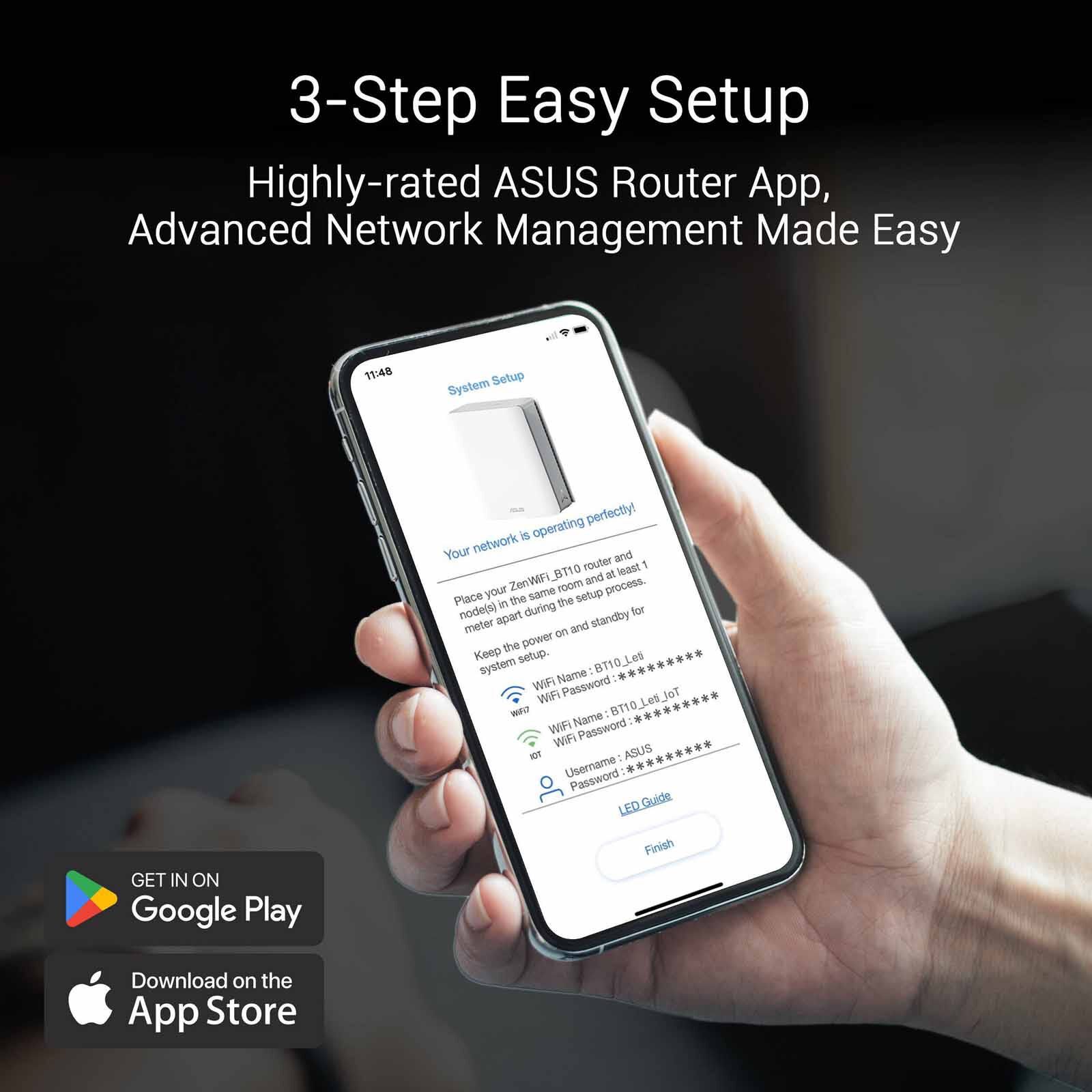 ASUS Be18000 Tri Band Wifi 7 Mesh System (1pack) BT10(W-1-PK)-image 8