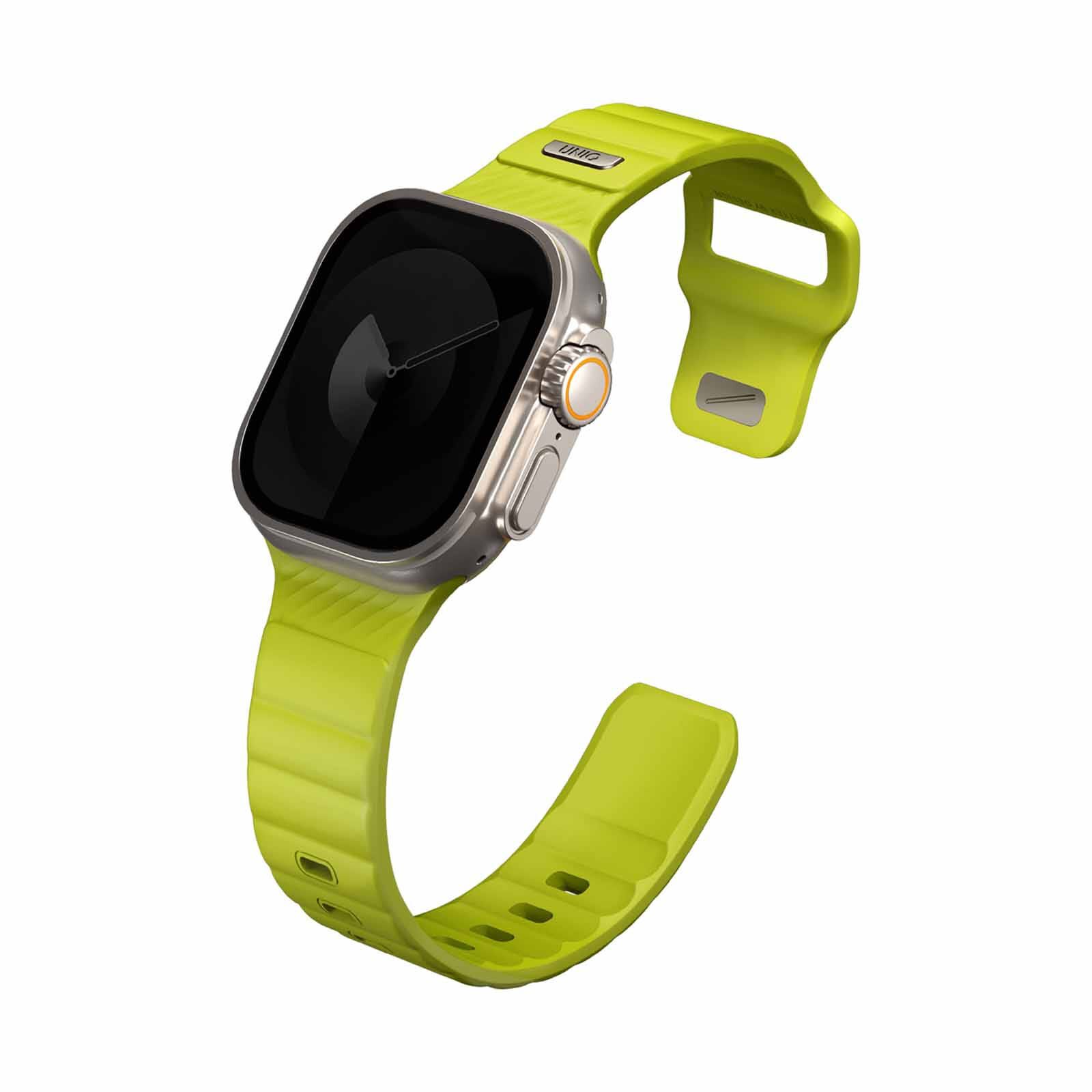UNIQ Stride Fkm Rubber Apple Watch Strap 49/45/44/42mm - Lime Green (lime Green) UNIQ-49MM-STRILGRN-image 1