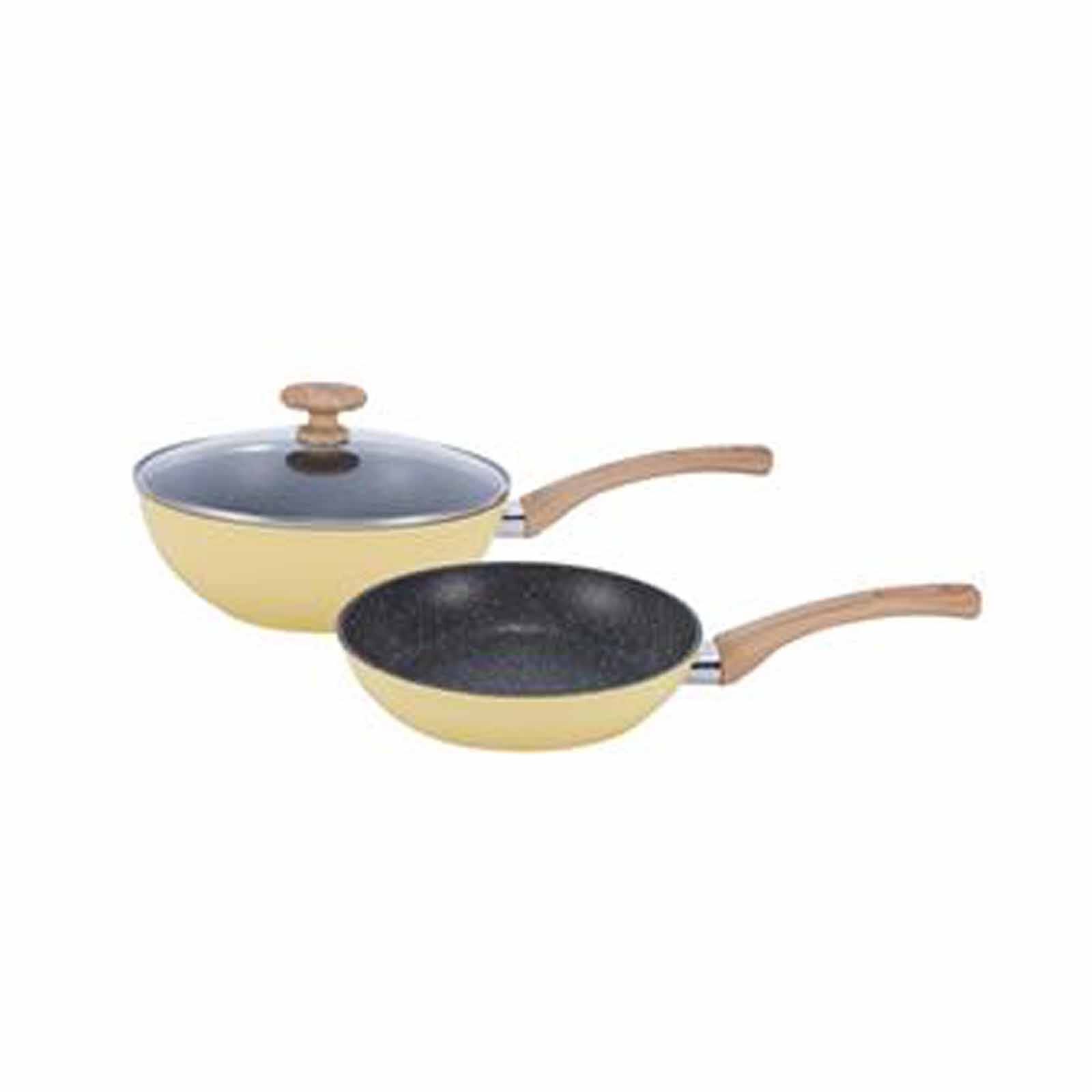 LA GOURMET Shogun Suulit Glide 2pcs Cookware Set (24cm Wok W/lid + 20cm Frypan) 412508