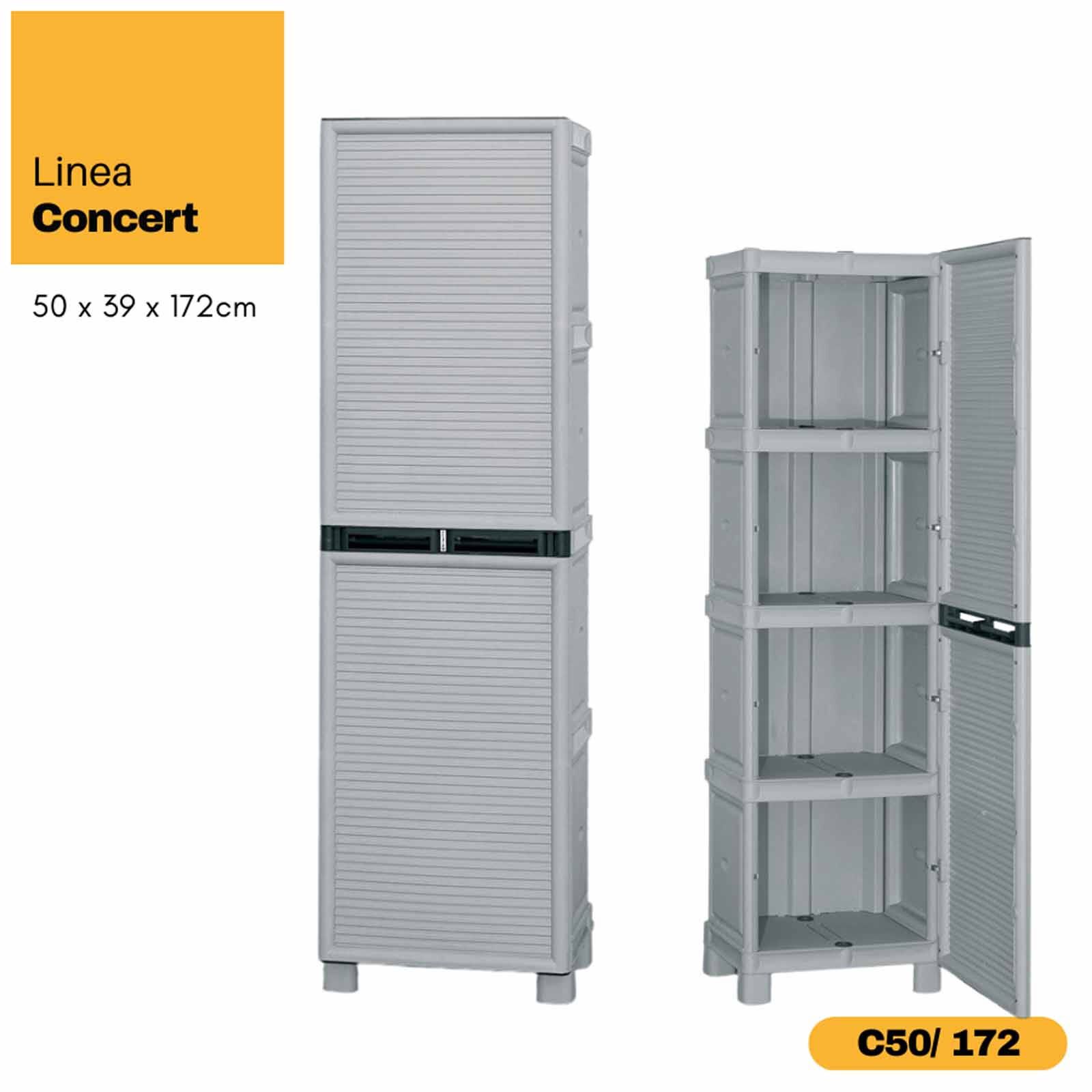 ARTPLAST Linea Concert Slim Tall Utility Cabinet 50x39x172cm CONCERT-image 2