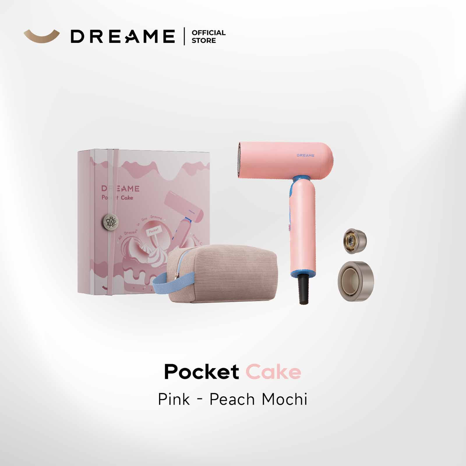 DREAME Pocket Cake High-speed Hair Dryer - Peach Mochi Pink DM-CKHPKET-PK