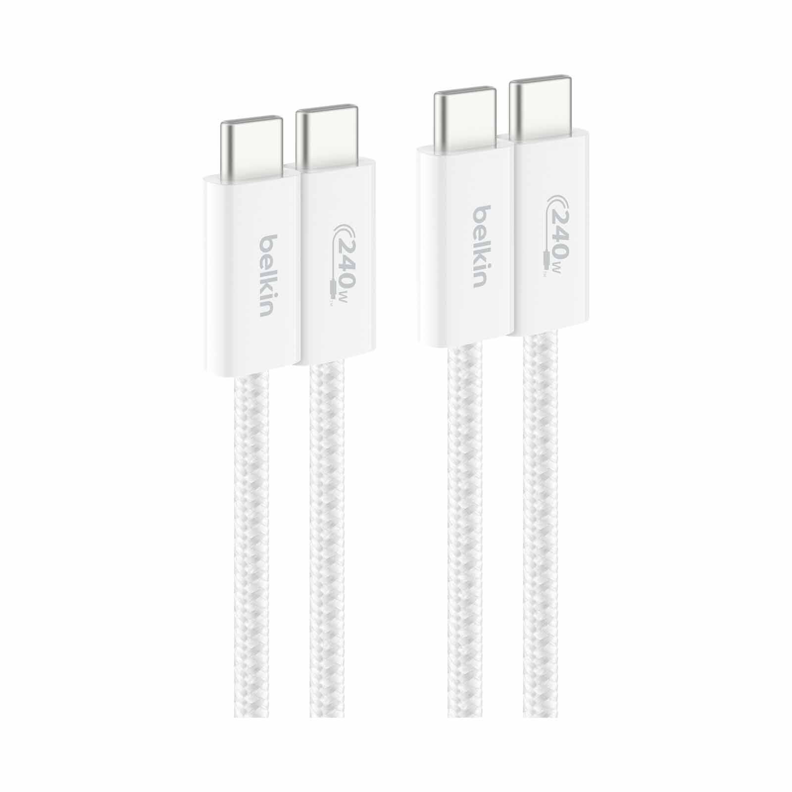 BELKIN 240watt Usb-c To C Cable 1.5m 2pack Wht CAB019QC05WH2PK-image 3