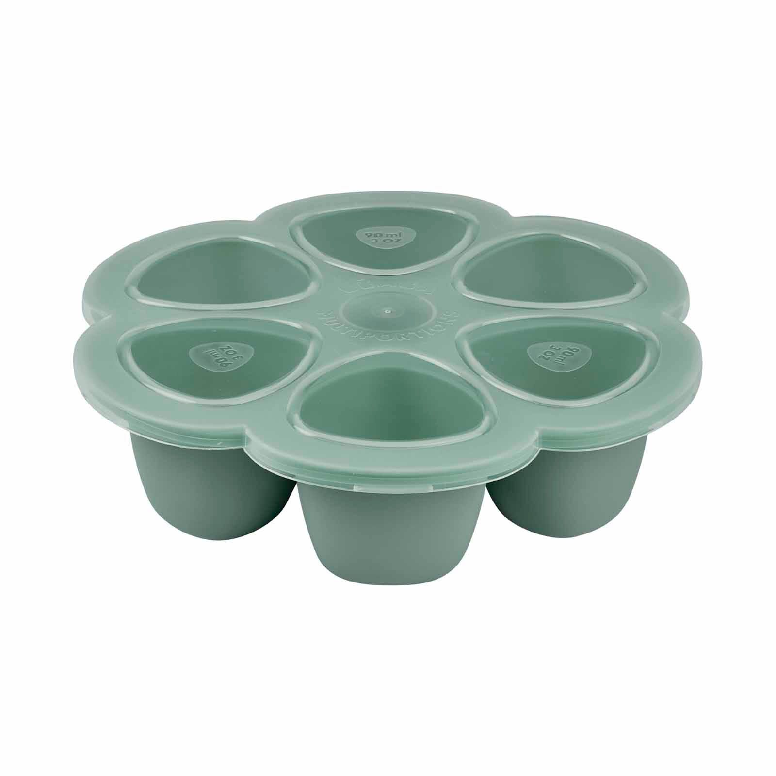 BEABA Silicone Freezer Tray 6 X 90ml - Sage Green (online) MULTIPORTIONS-image 1