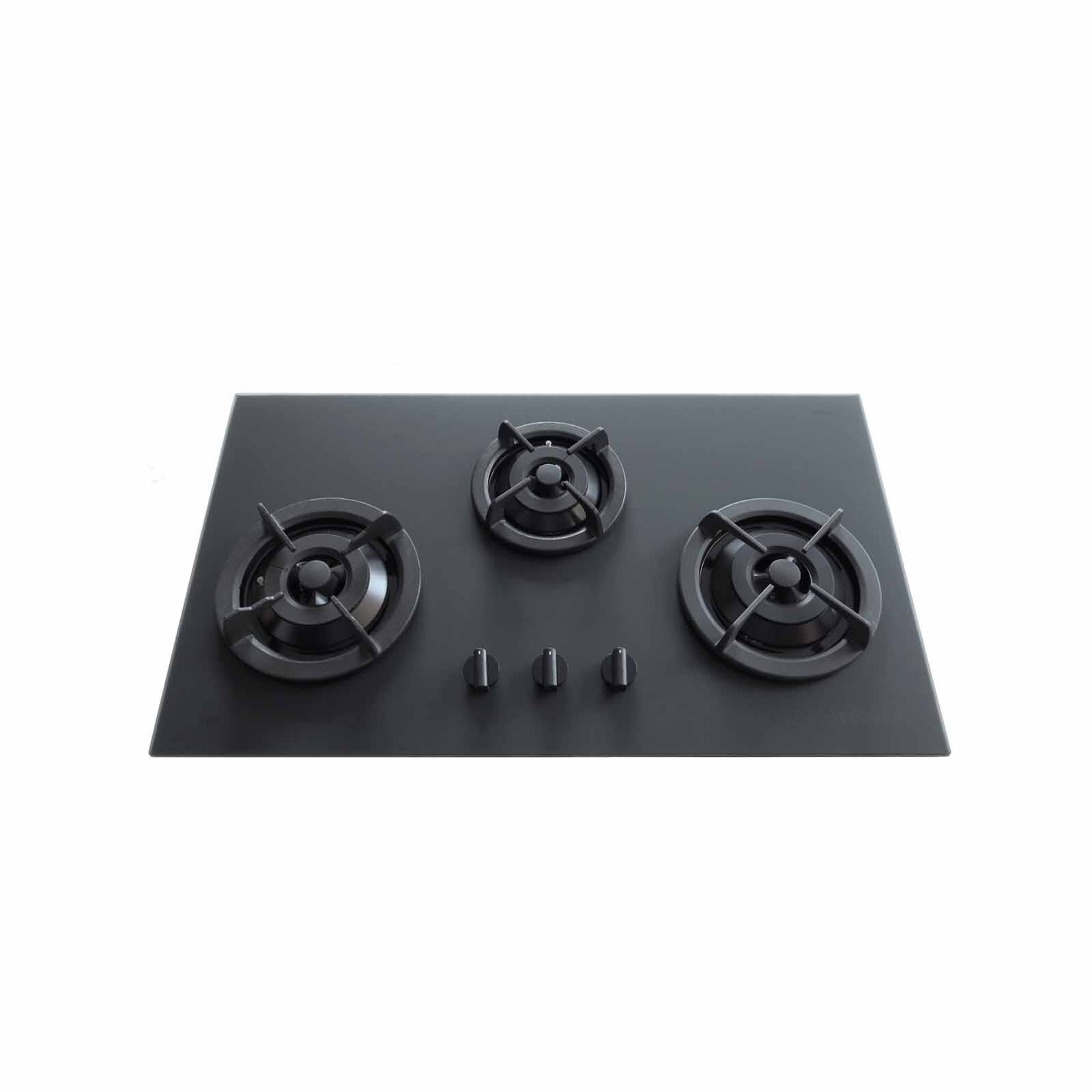 TECNO 86cm 3 Burners Glass Hob (exclude Installation) T 333TGSV MT/BK-image 1